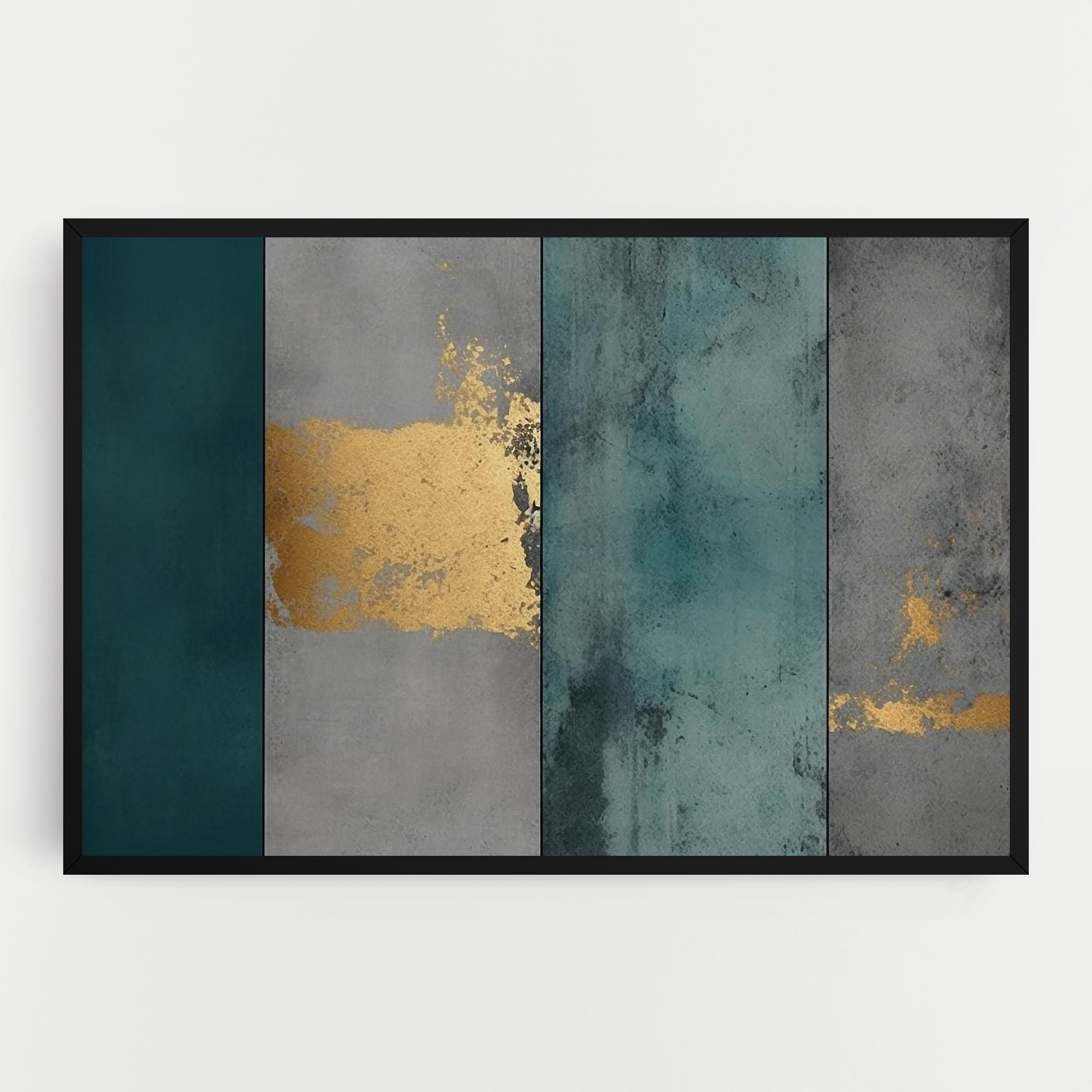 Obraz na Płótnie Green Colors With Gold mockup 0