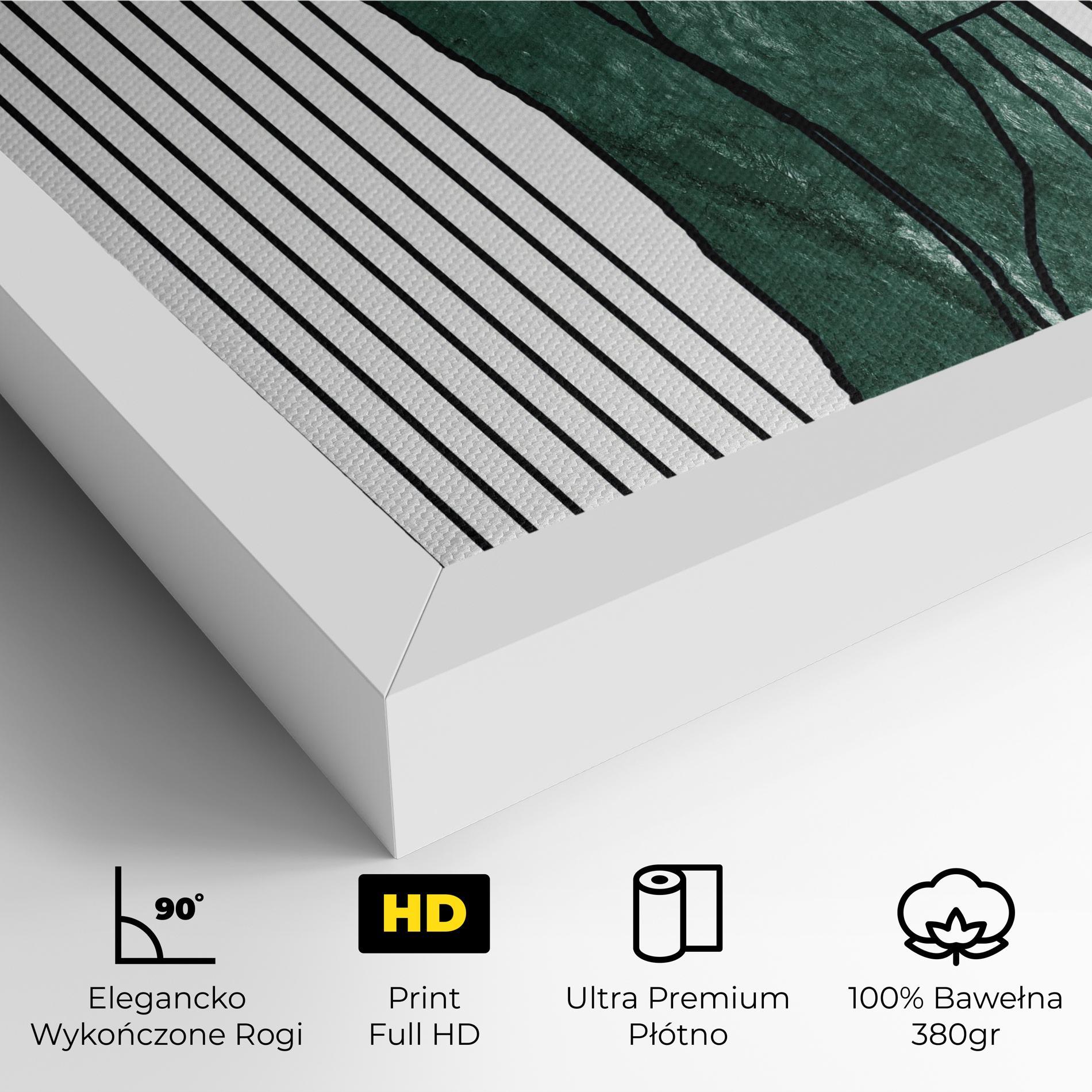 Obraz na Płótnie Abstract Green Face mockup 4