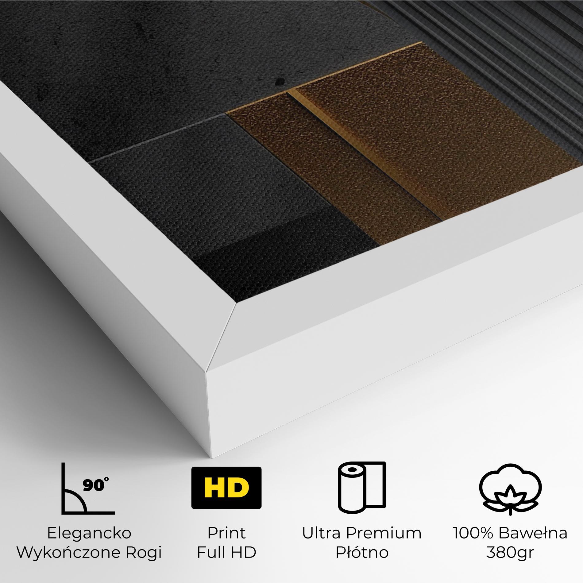 Obraz na Płótnie Gold With Grey Circle mockup 4