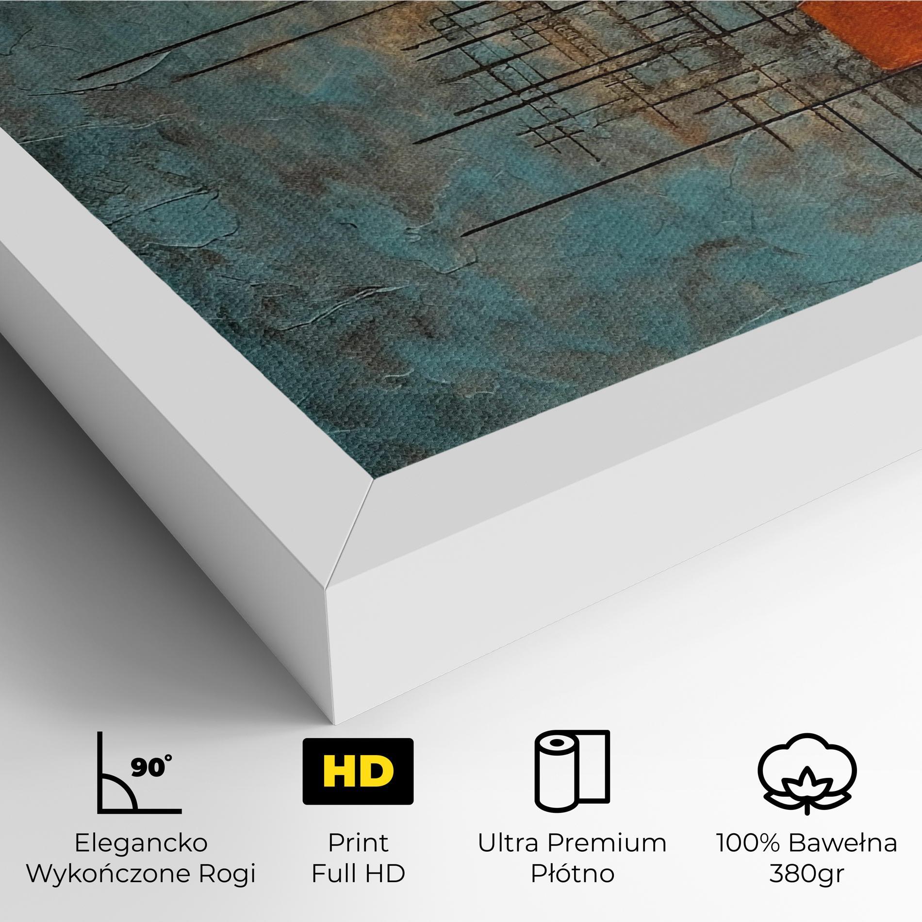 Obraz na Płótnie Orange Square Painting mockup 4