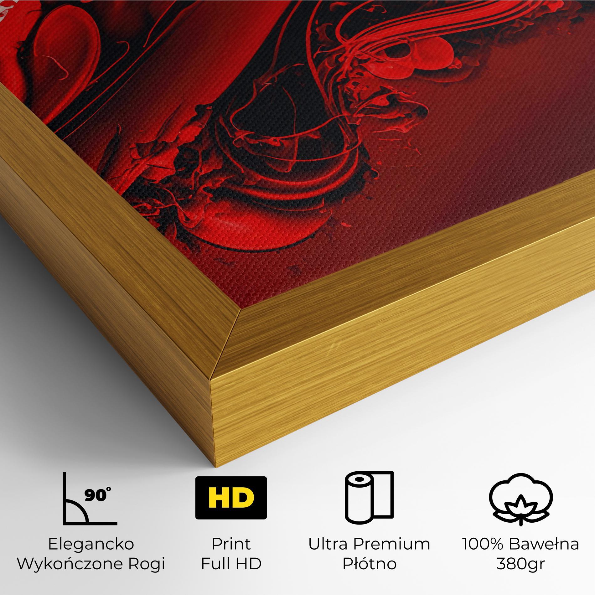 Obraz na Płótnie Smooth Red Color mockup 4