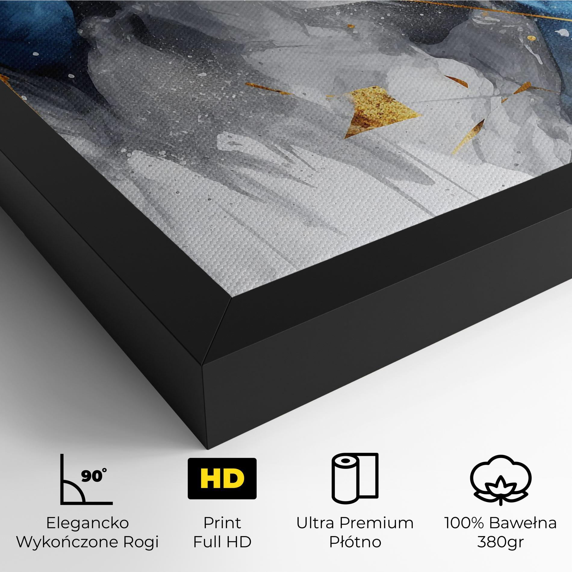 Obraz na Płótnie Abstract Gold Blue Pattern mockup 4