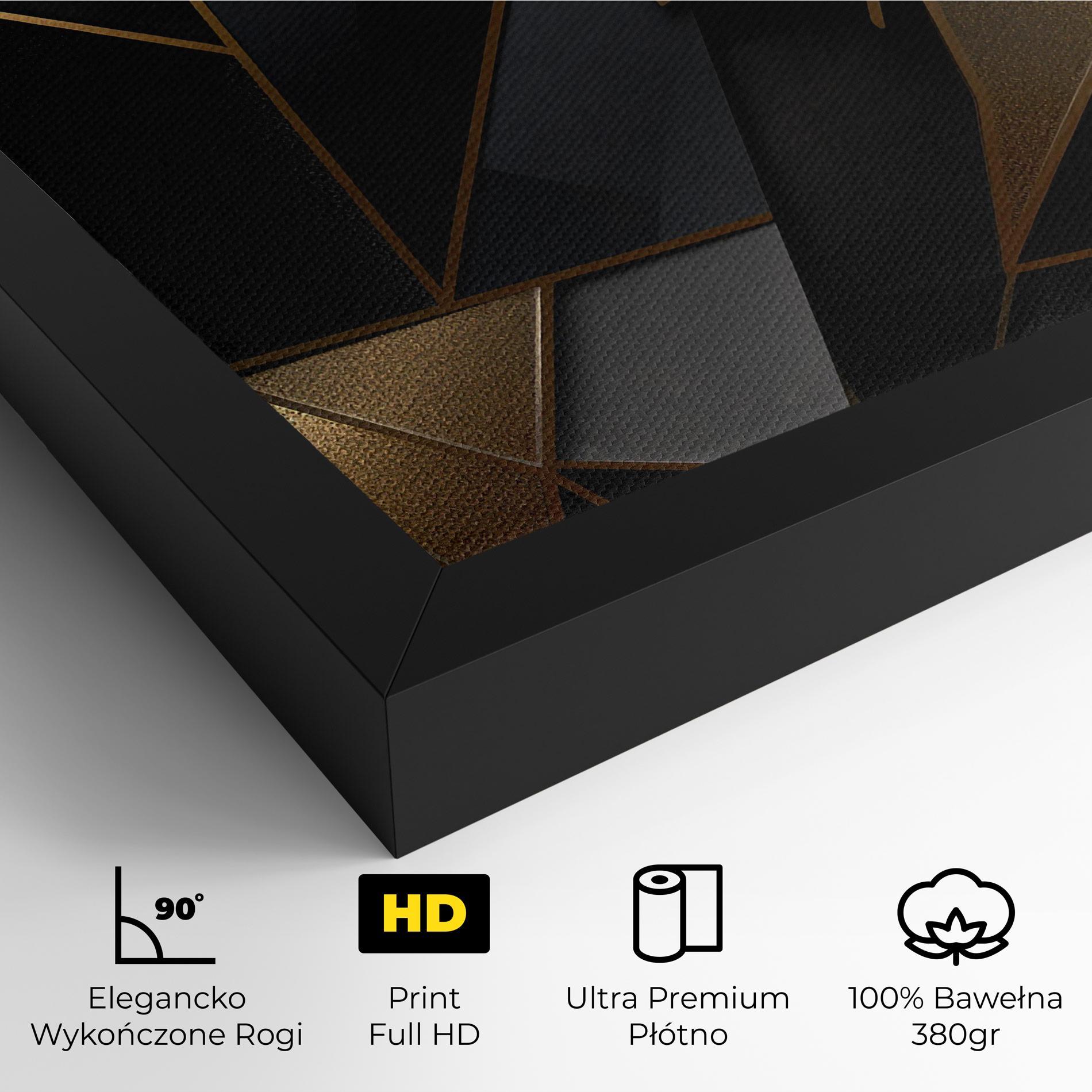 Obraz na Płótnie Abstract Golden Art mockup 4