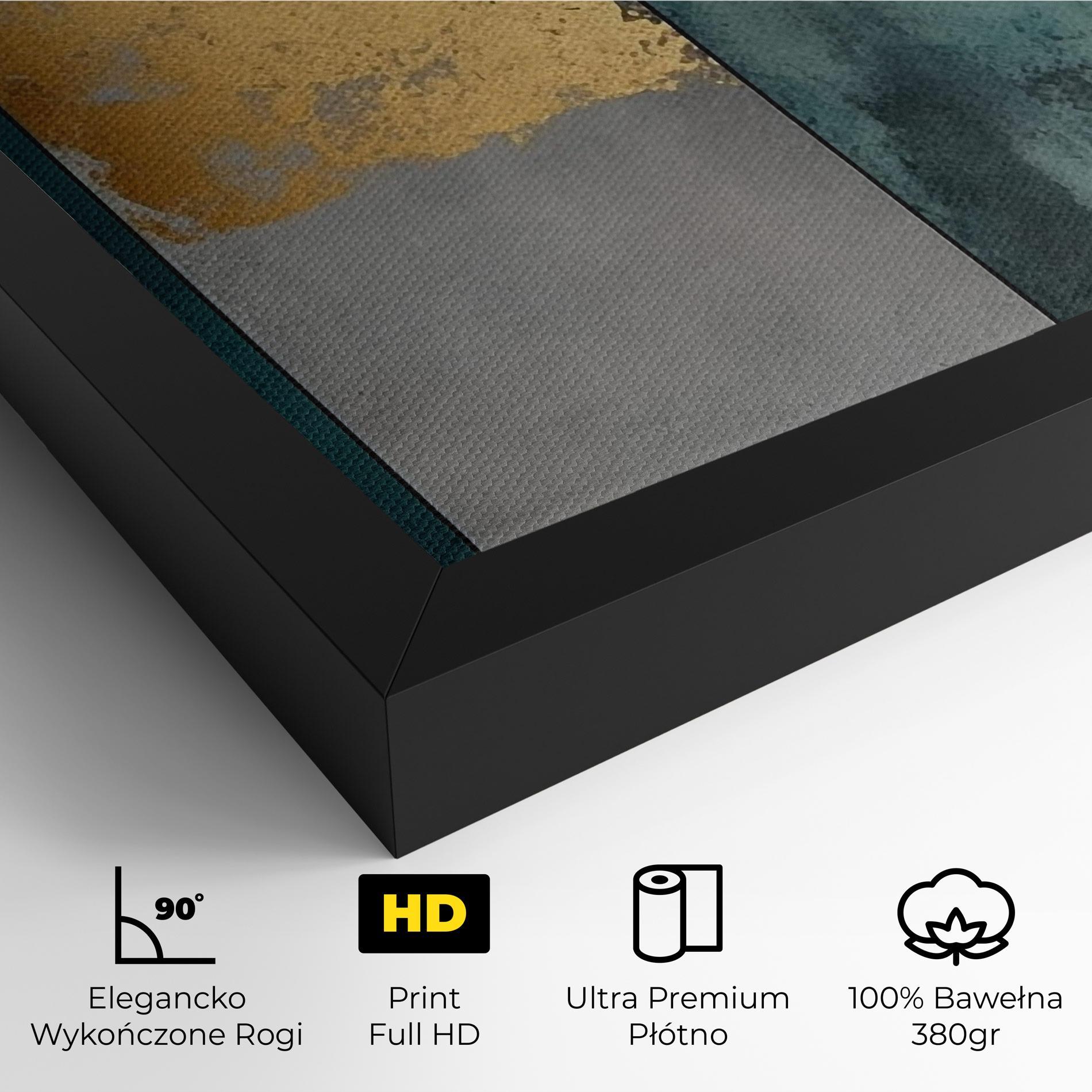 Obraz na Płótnie Green Colors With Gold mockup 4