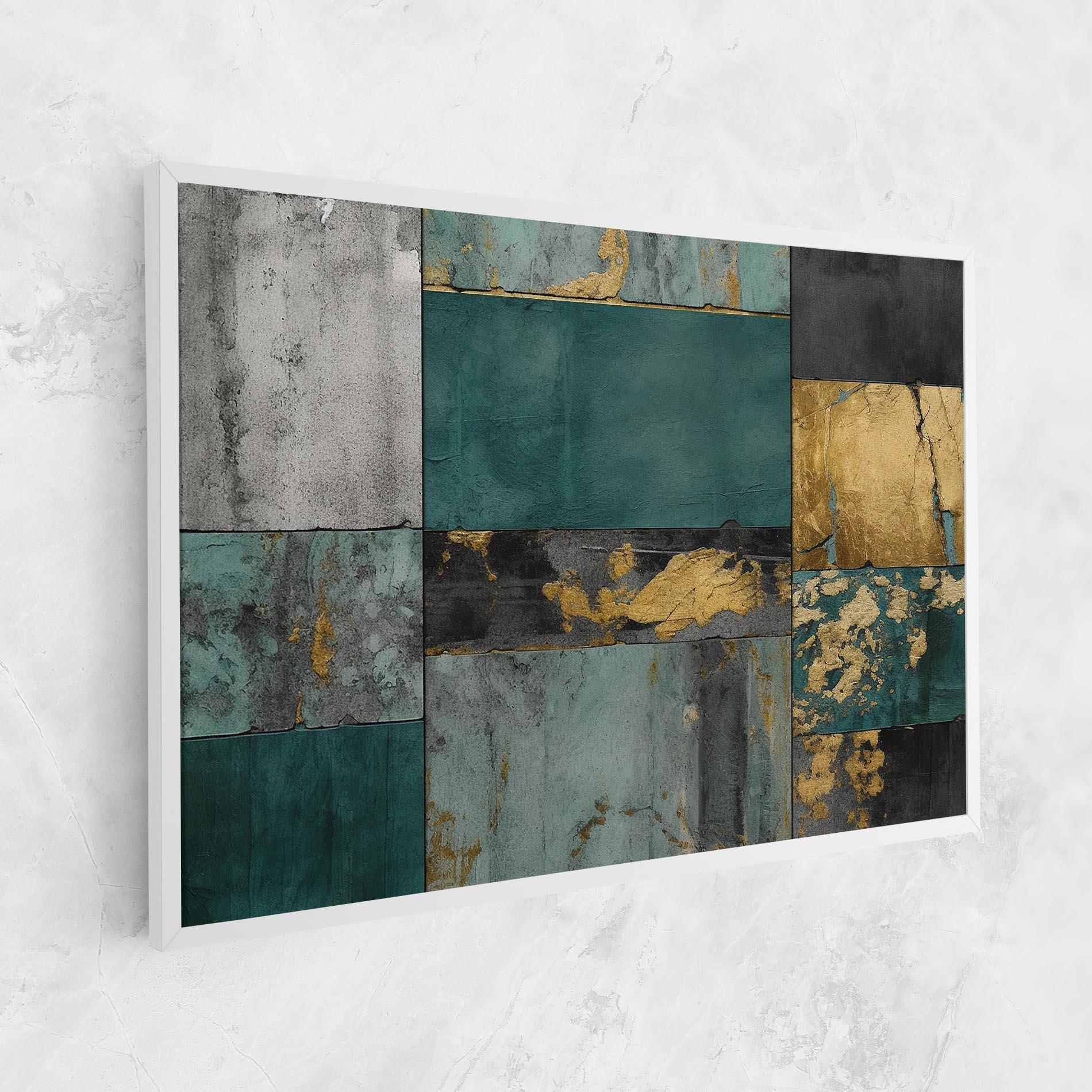 Obraz na Płótnie Golden Green Painting mockup 1