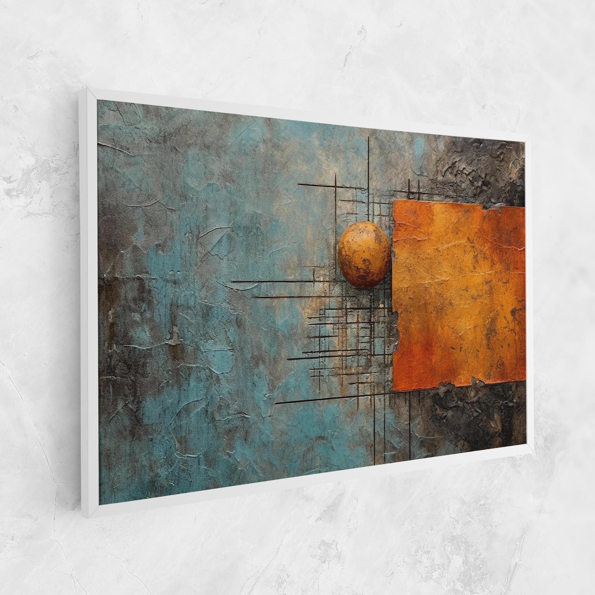 Obraz na Płótnie Orange Square Painting mockup 1