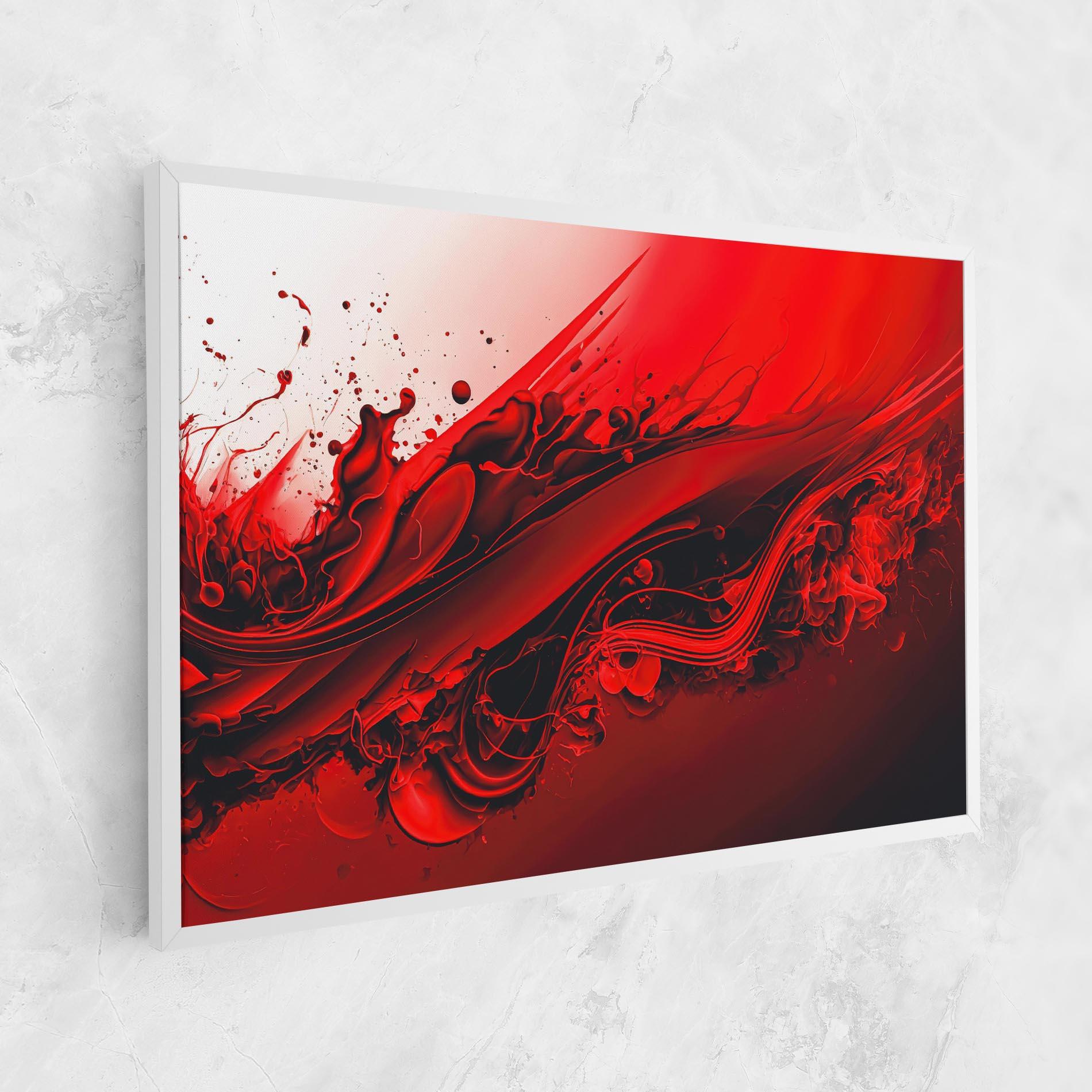 Obraz na Płótnie Smooth Red Color mockup 1