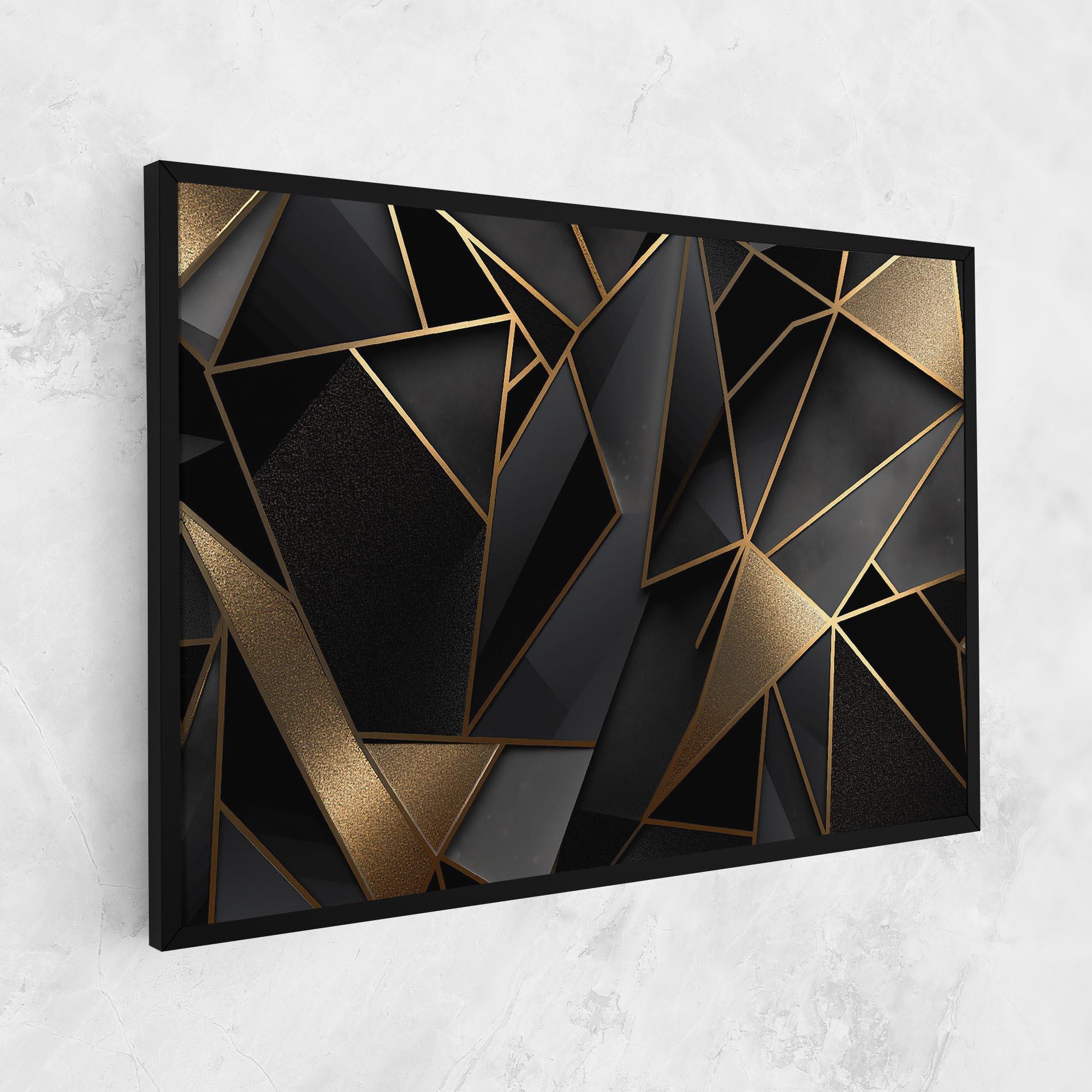 Obraz na Płótnie Abstract Golden Art mockup 1