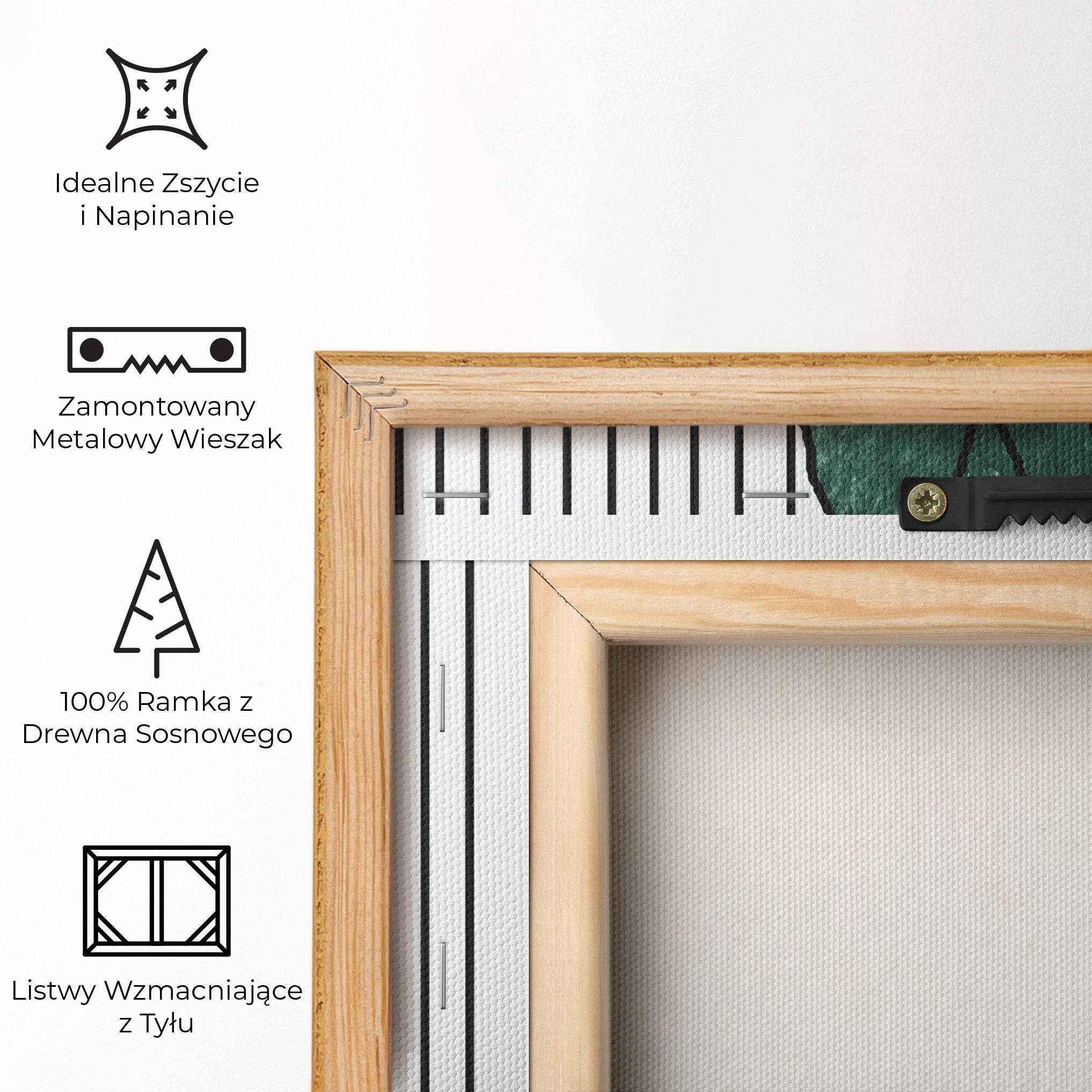 Obraz na Płótnie Abstract Green Face mockup 5