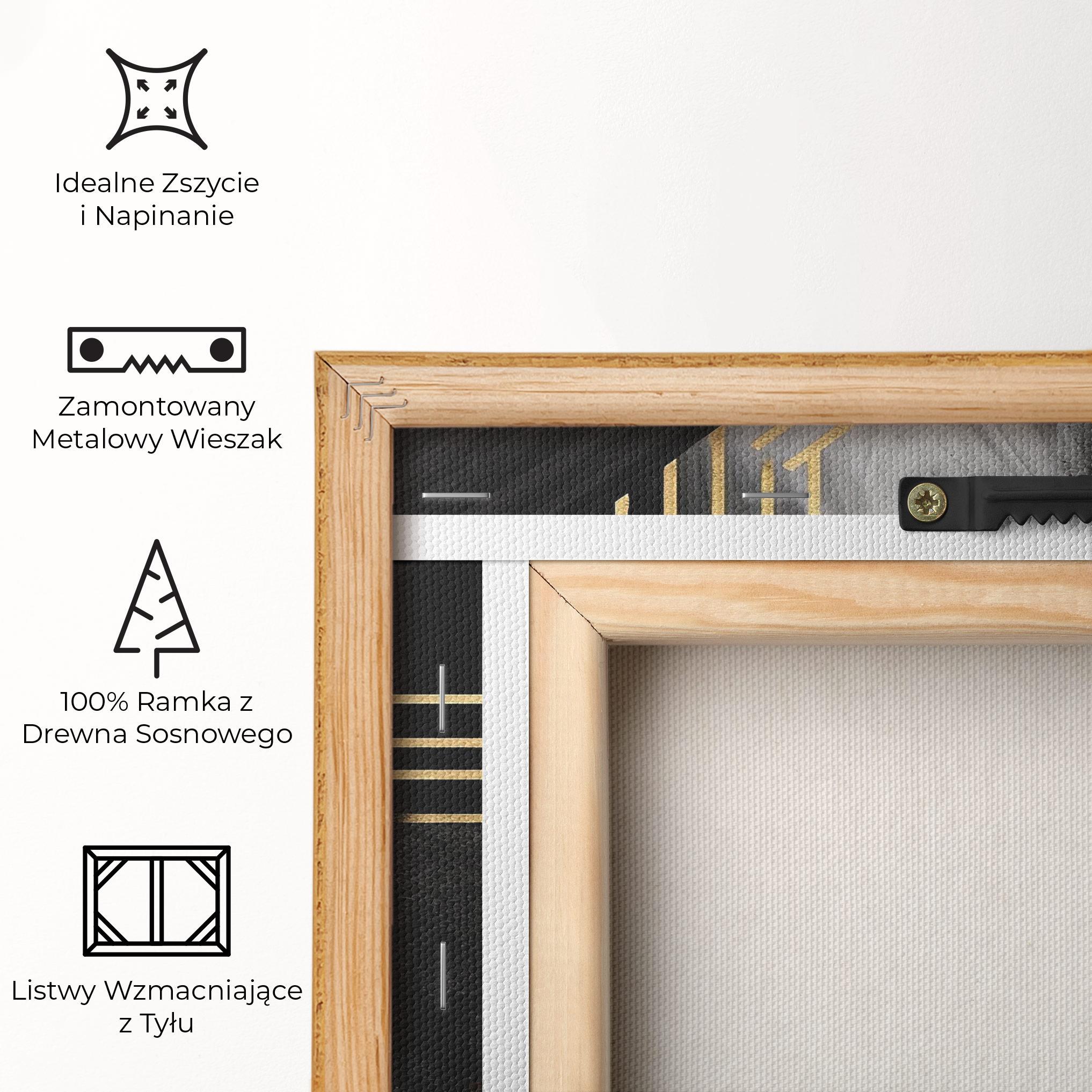 Obraz na Płótnie Gold Circle With Lines mockup 5