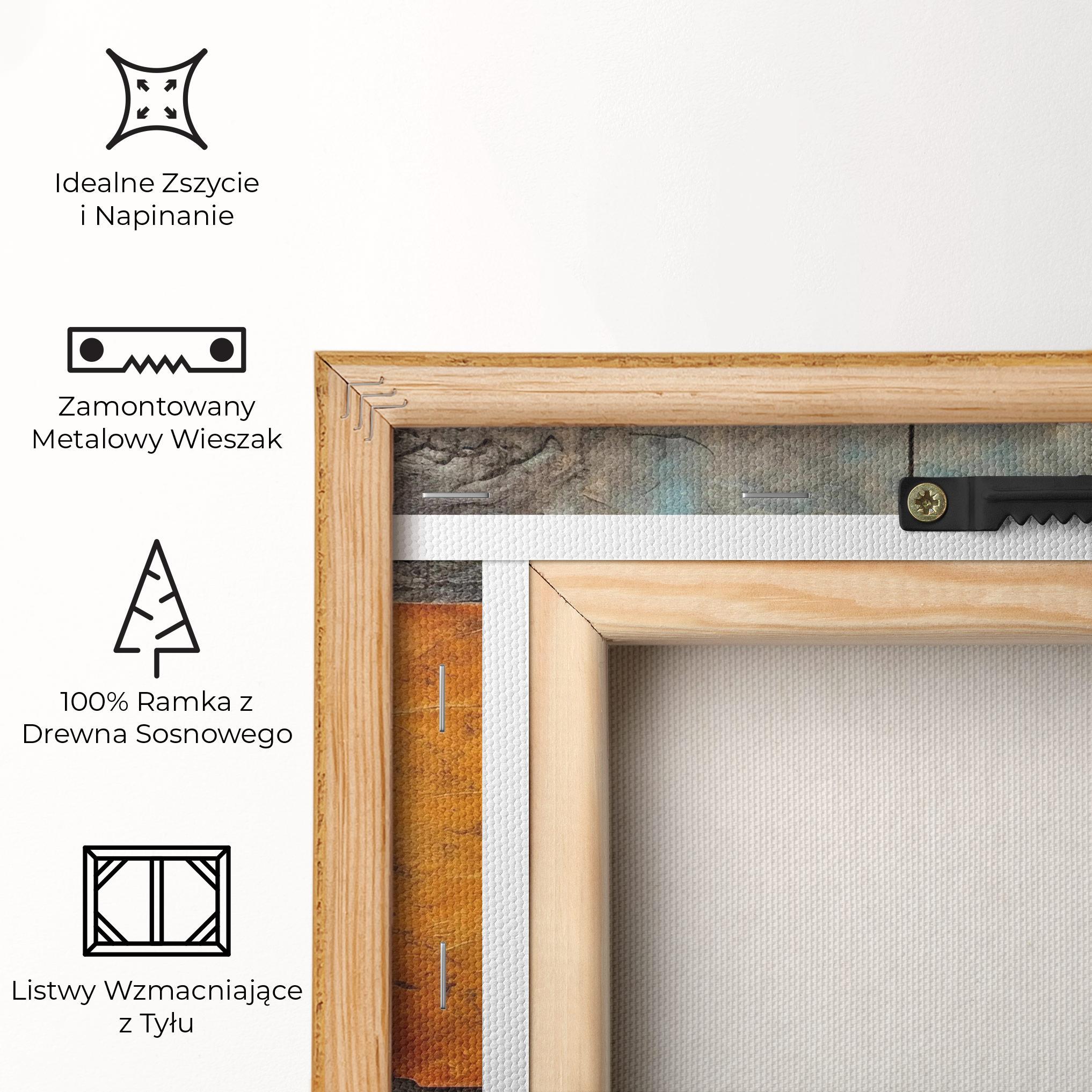 Obraz na Płótnie Orange Square Painting mockup 5