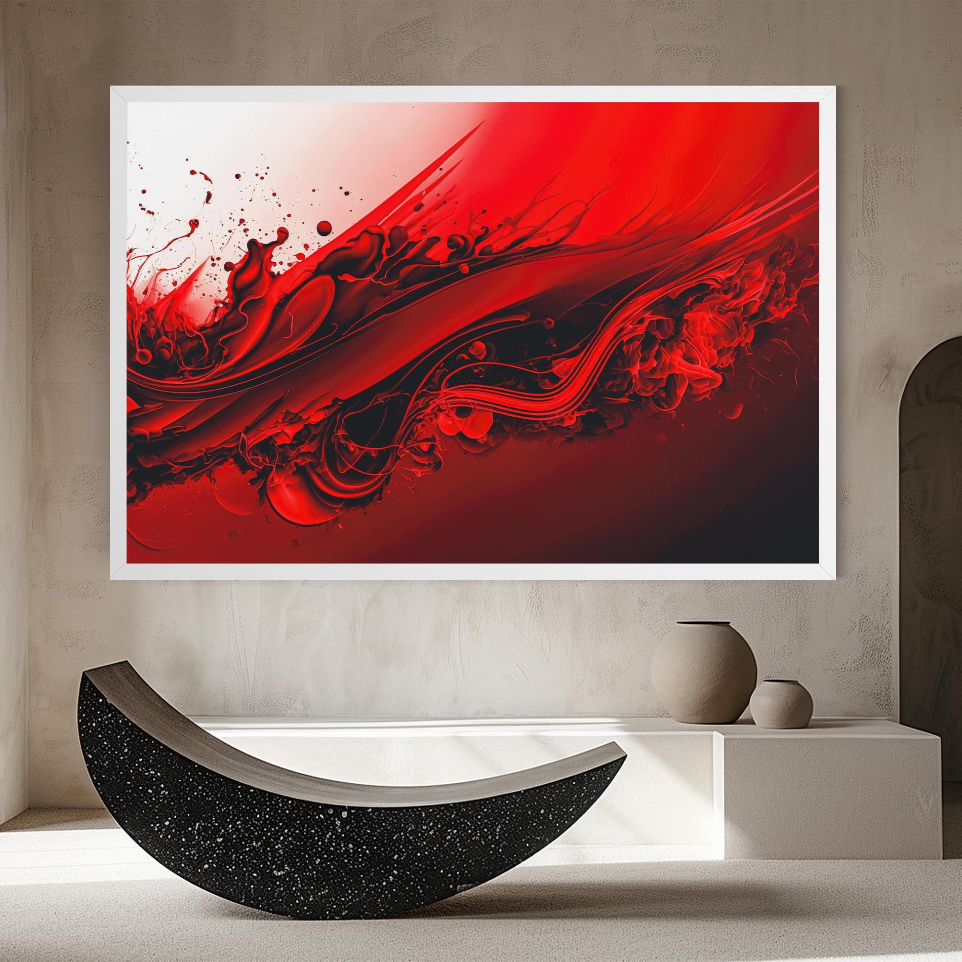 Obraz na Płótnie Smooth Red Color mockup 8