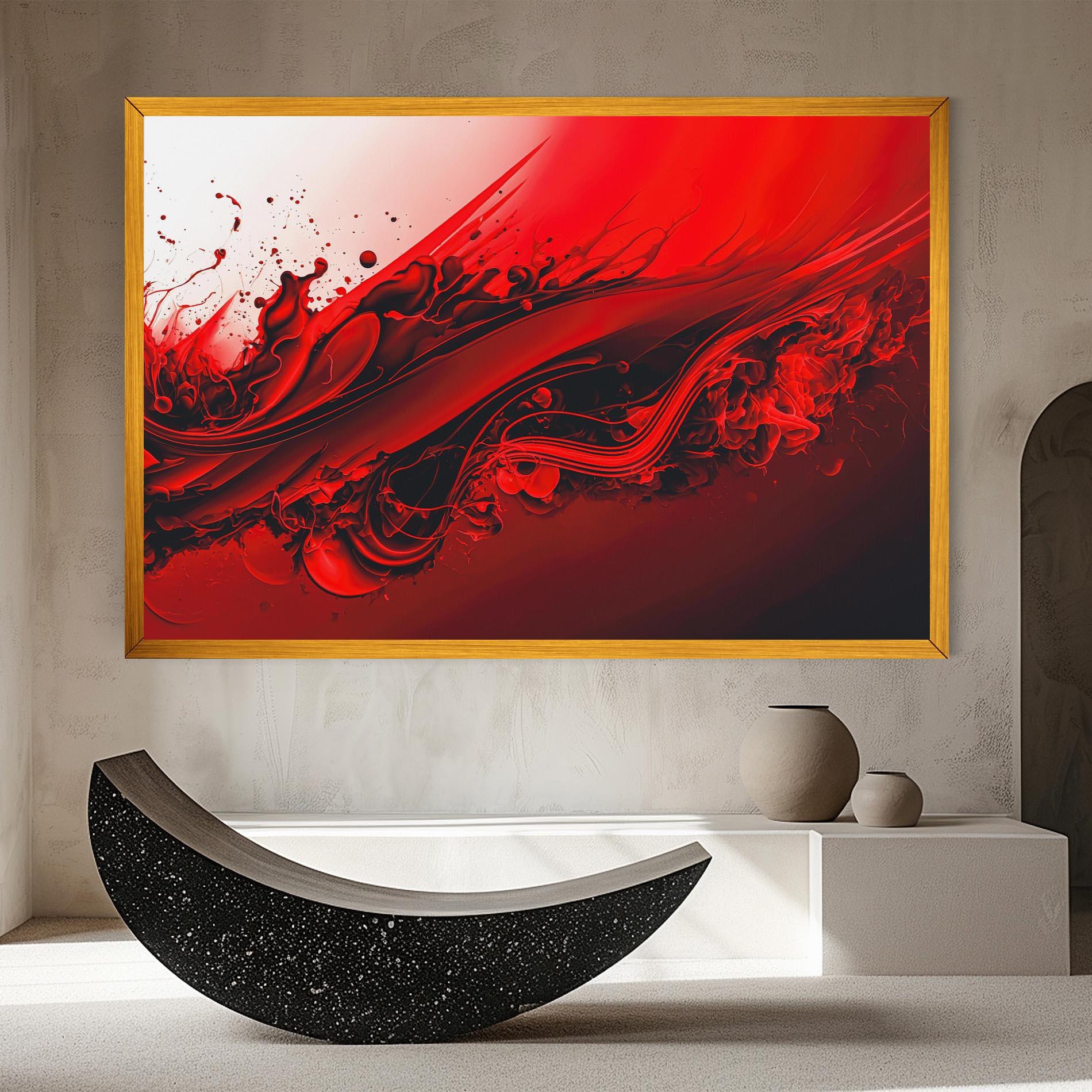 Obraz na Płótnie Smooth Red Color mockup 8