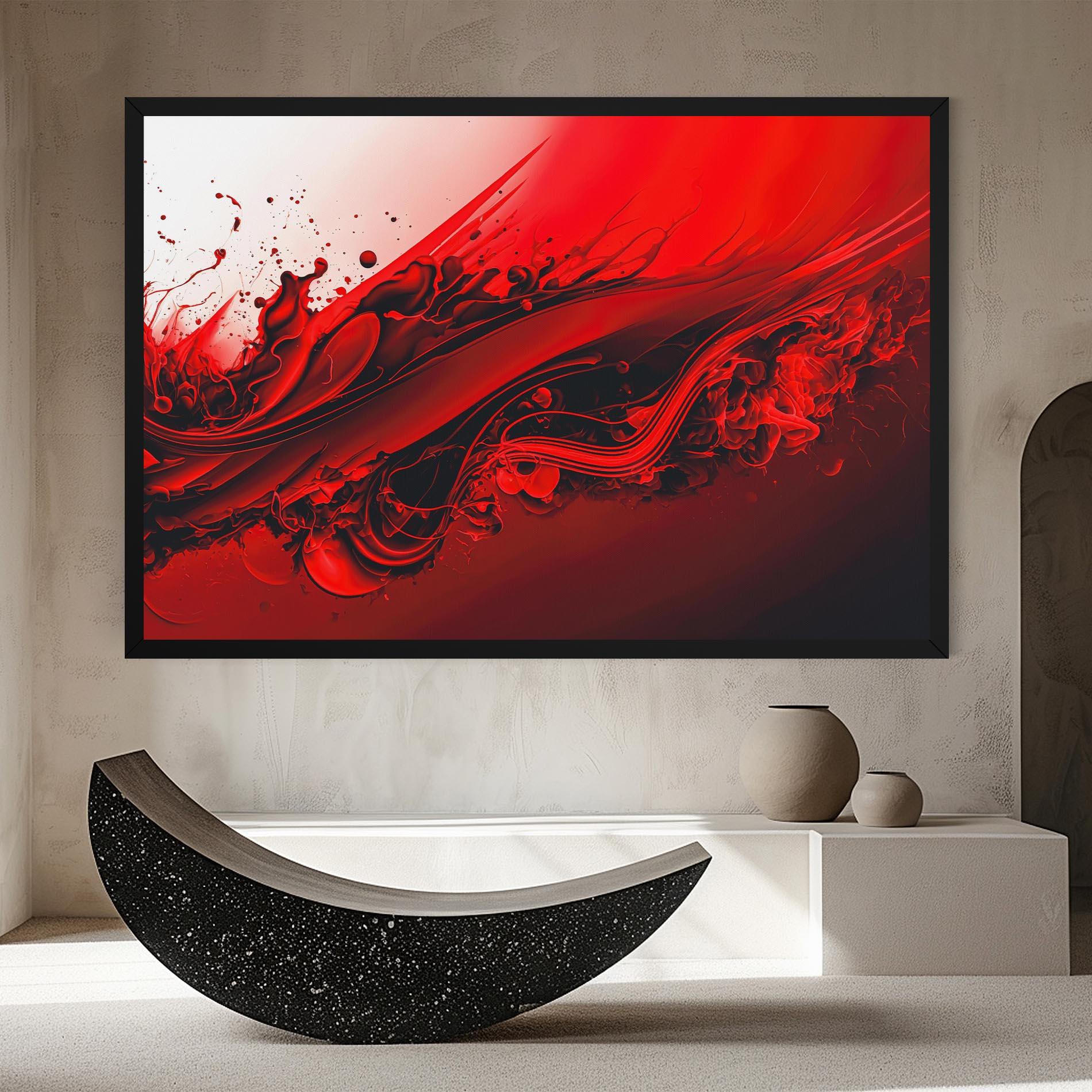 Obraz na Płótnie Smooth Red Color mockup 8