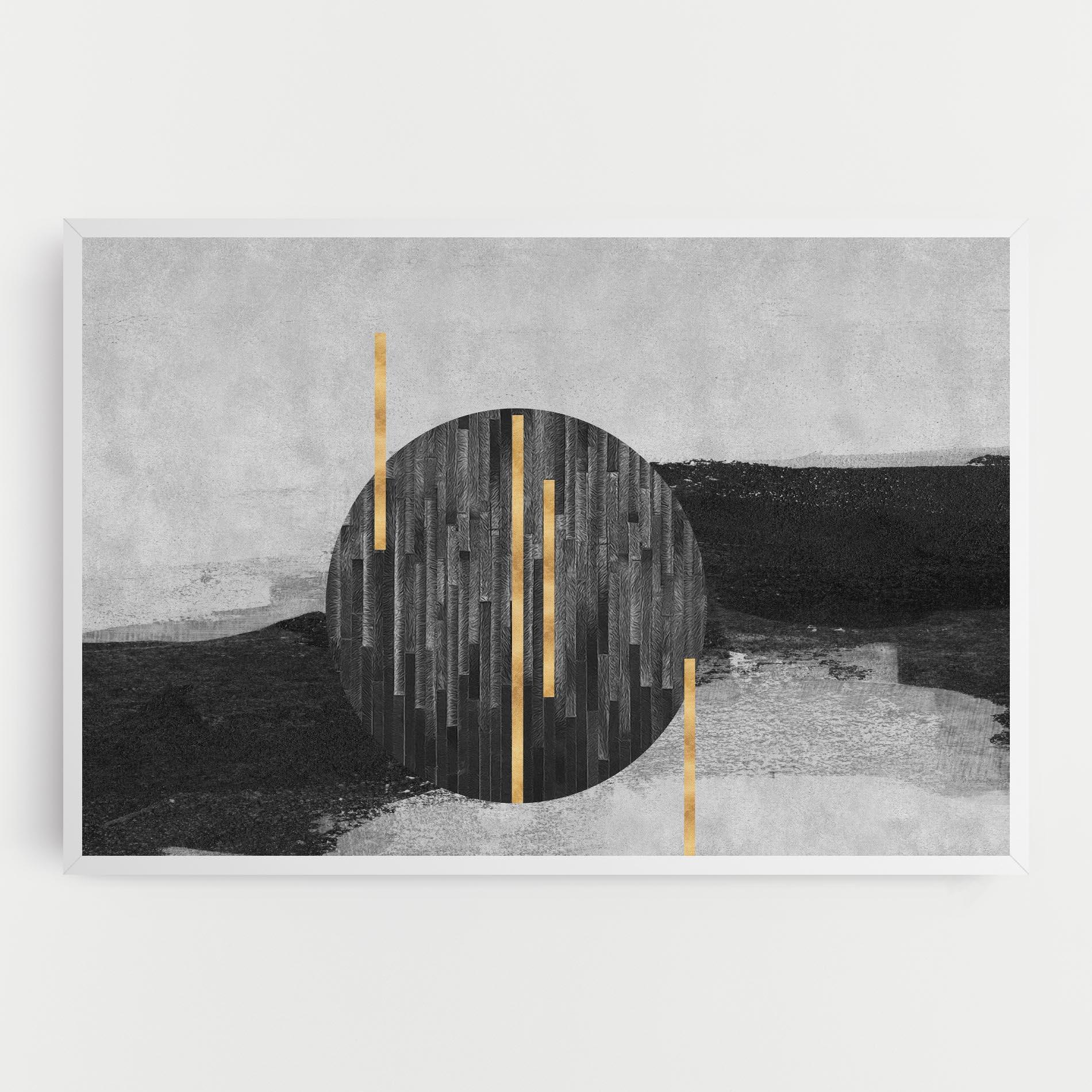 Obraz na Płótnie Modern Circle With Gold mockup 0