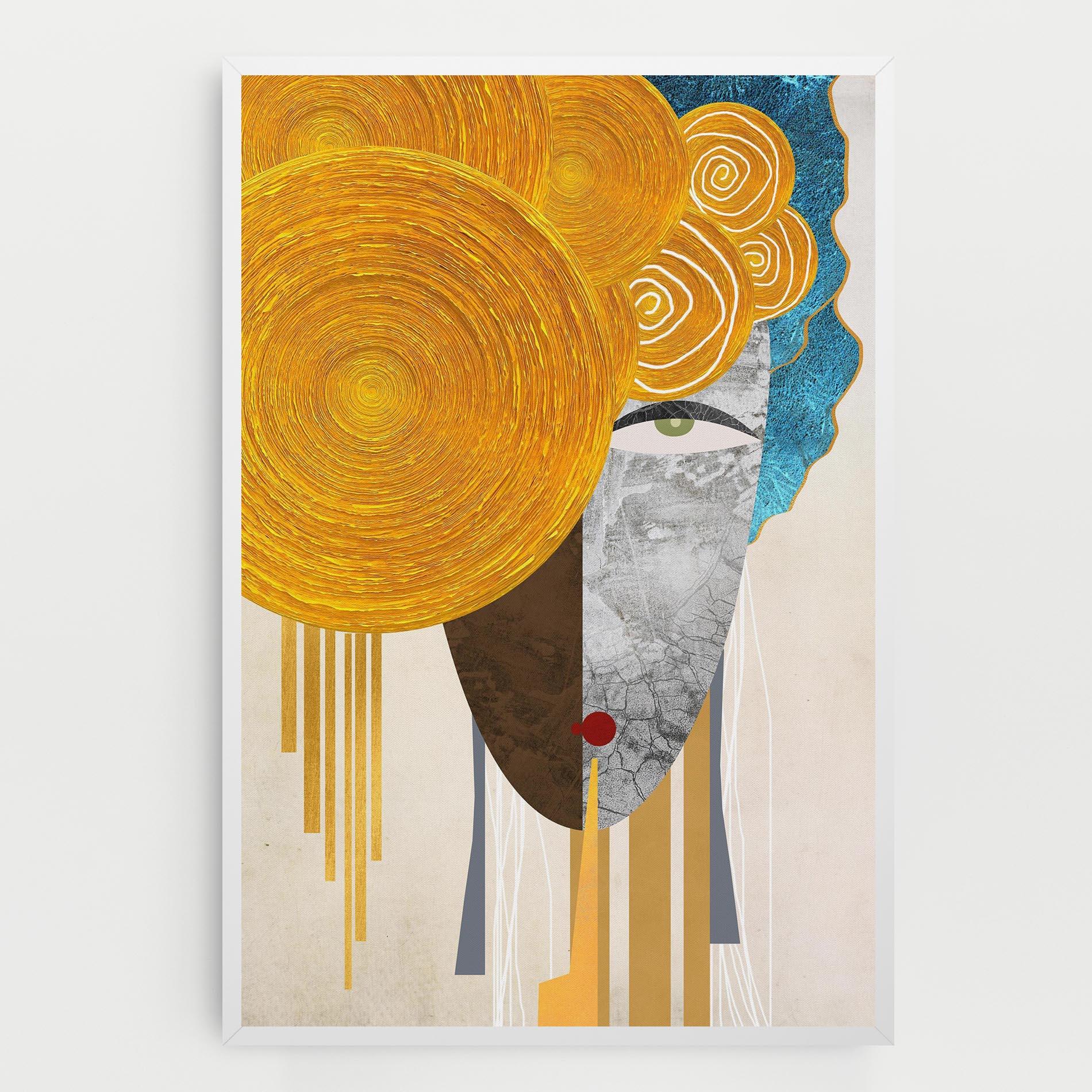 Obraz na Płótnie Abstract Grey Face 1 mockup 0