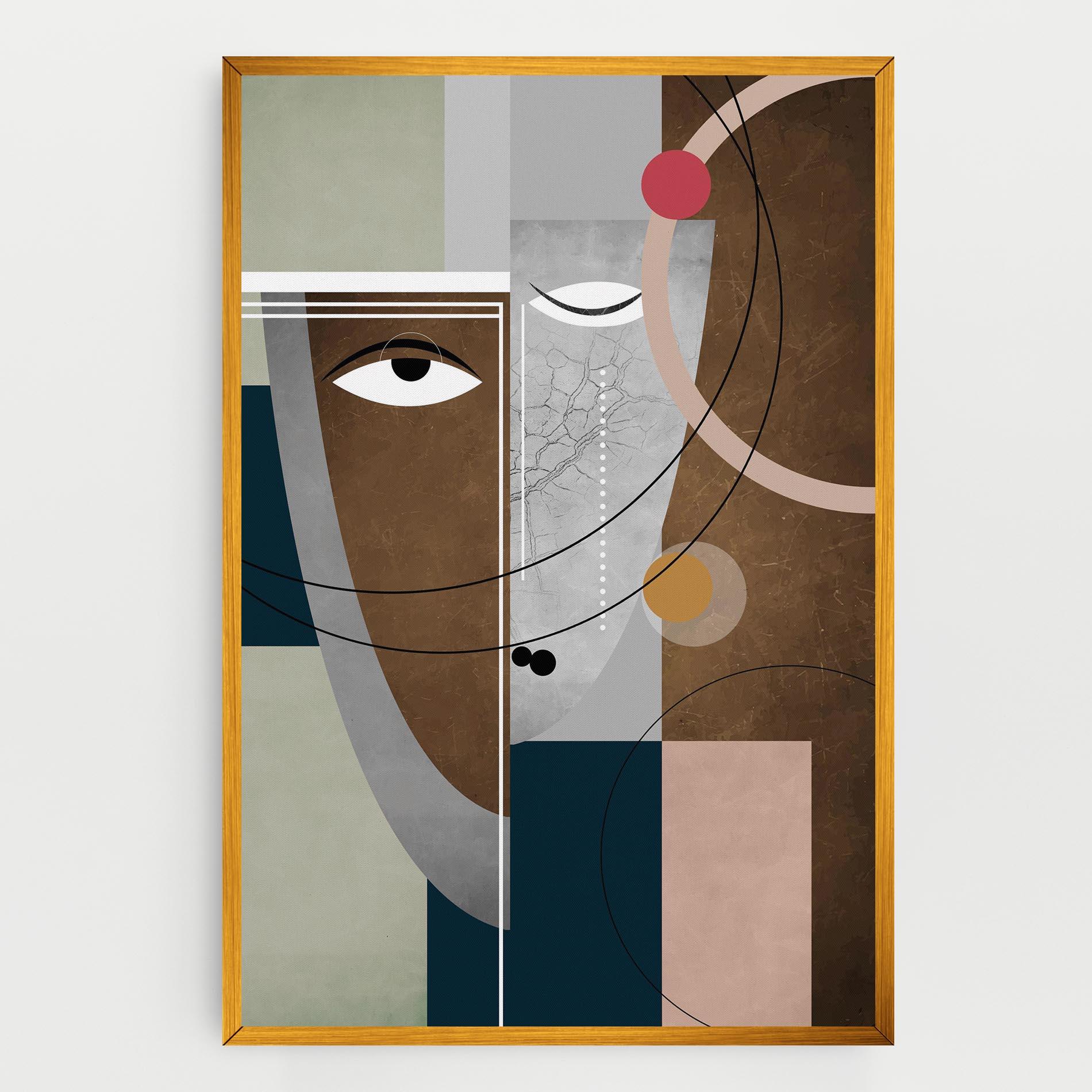 Obraz na Płótnie Abstract Brown Face mockup 0