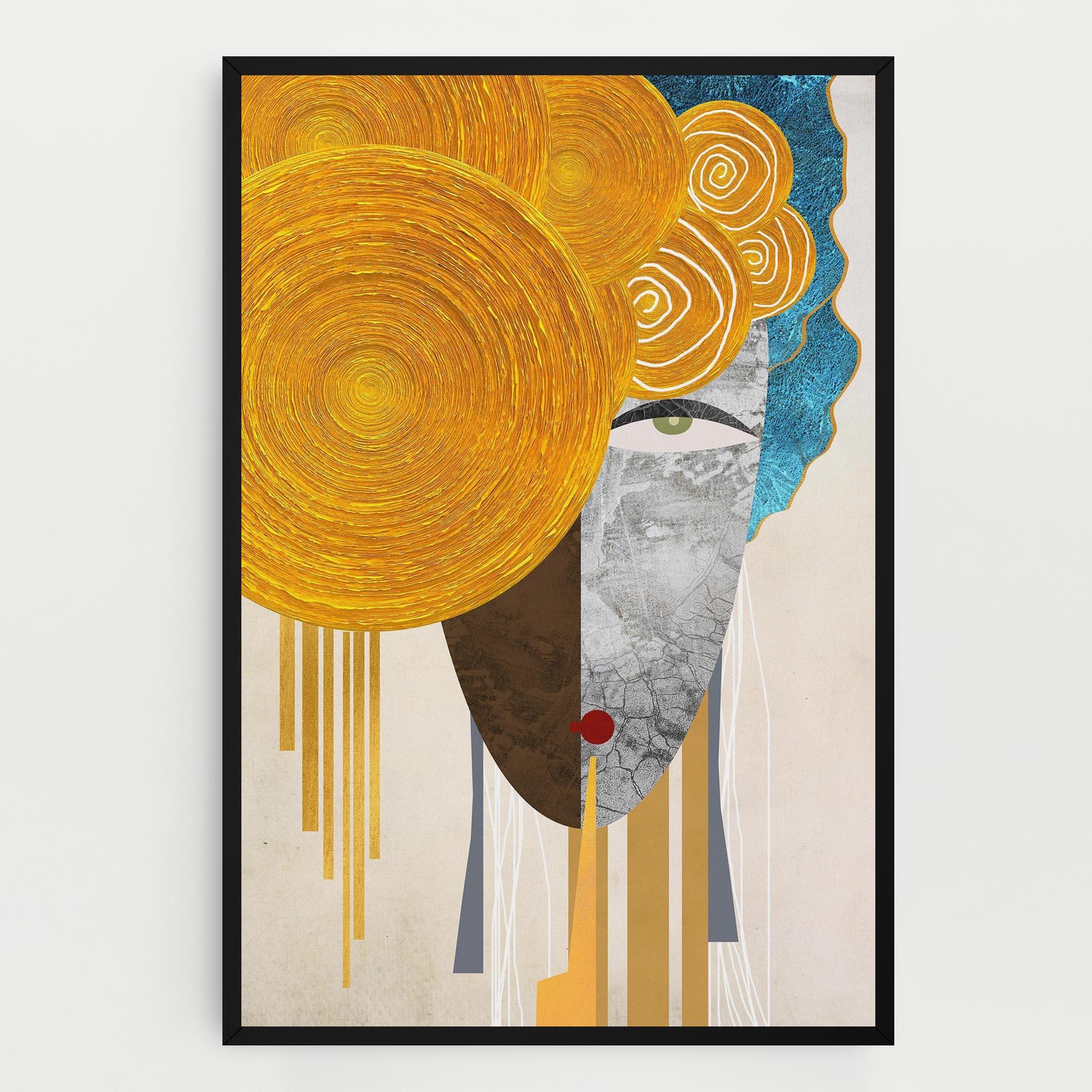 Obraz na Płótnie Abstract Grey Face 1 mockup 0