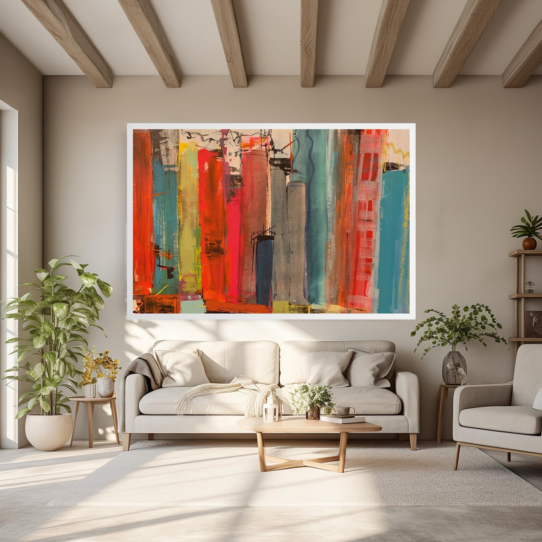 Obraz na Płótnie Abstract Buildings mockup 6