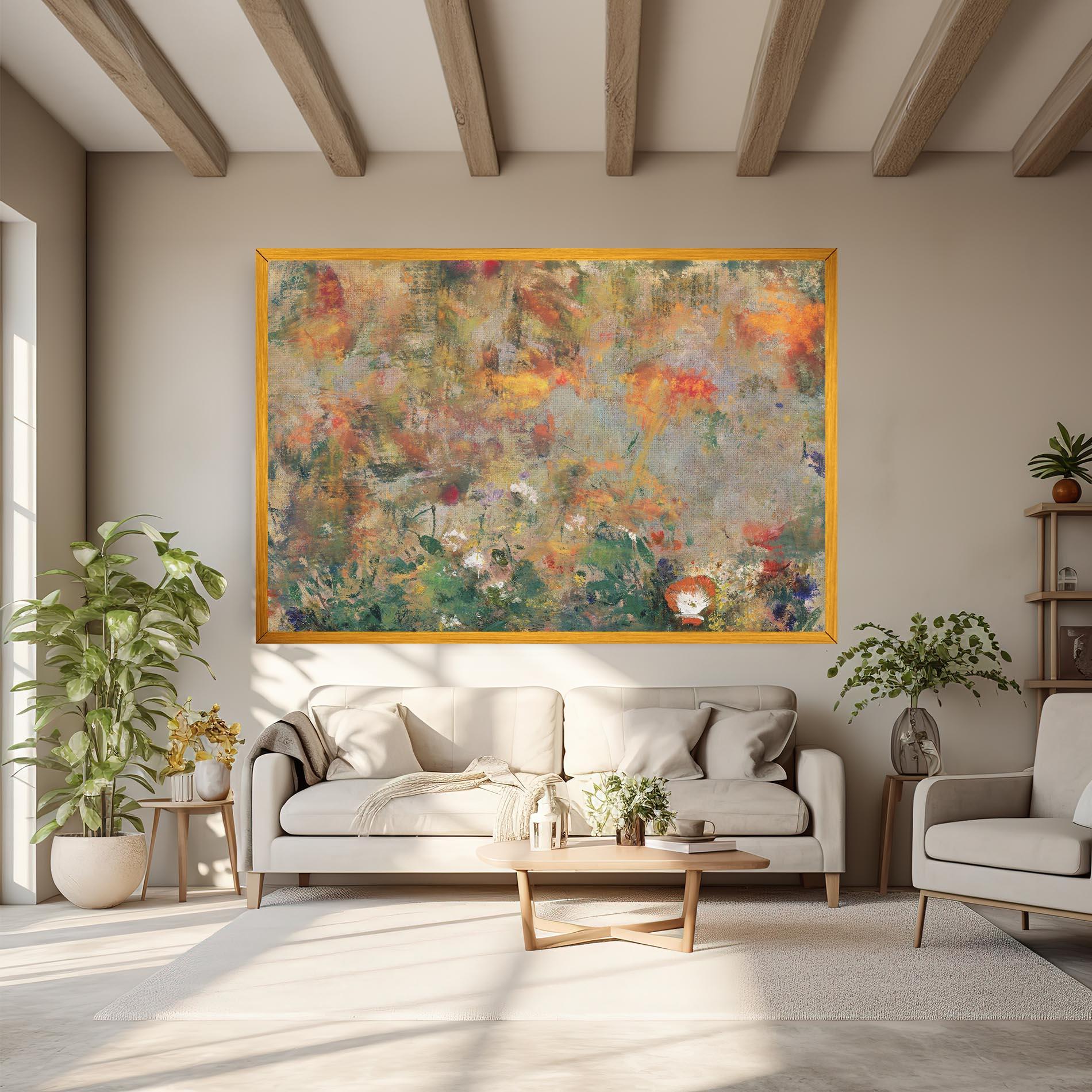 Obraz na Płótnie Abstract Flowers mockup 6