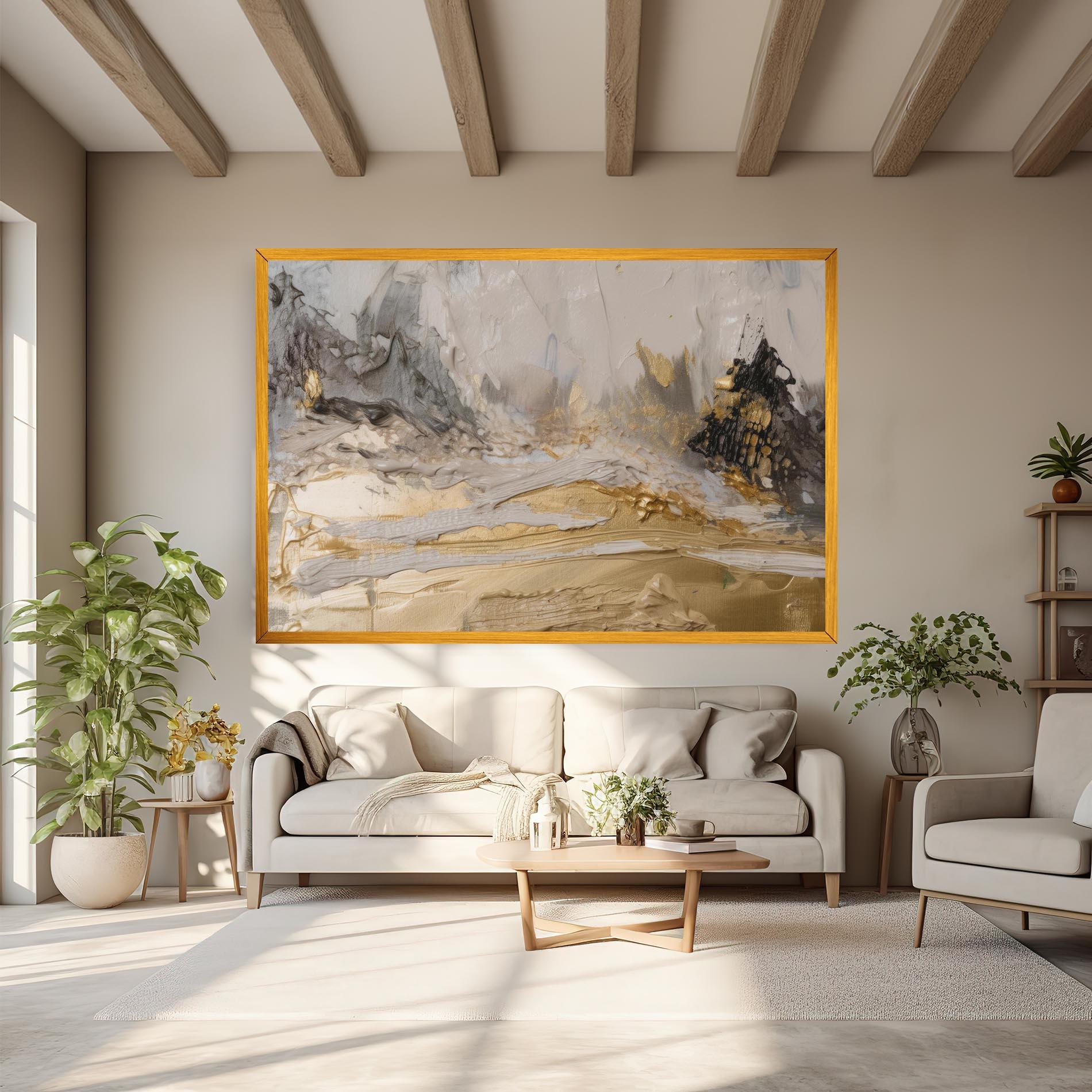 Obraz na Płótnie Abstract White Waves mockup 6