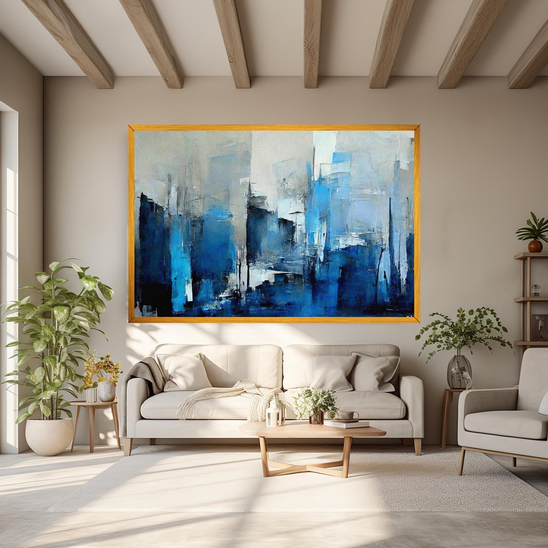 Obraz na Płótnie Blue Gray Color mockup 6