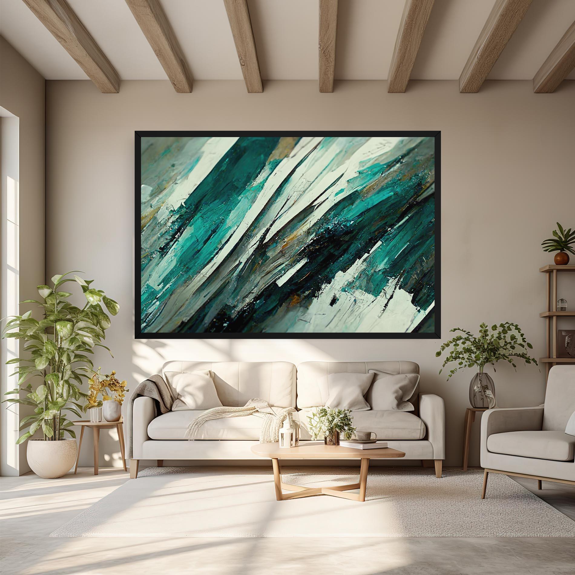 Obraz na Płótnie Abstract Green Artwork mockup 6