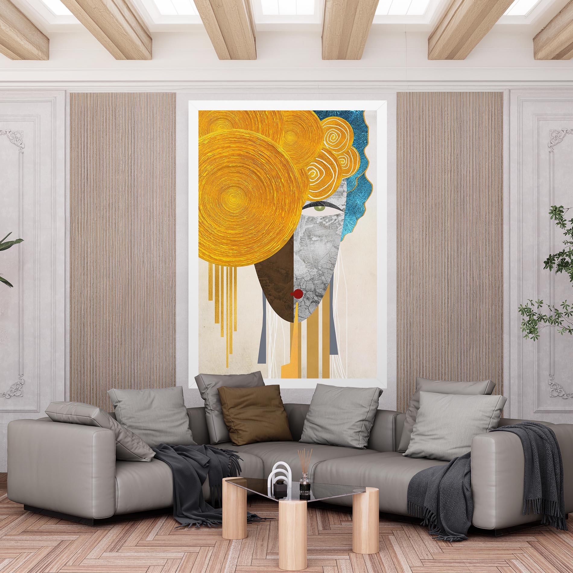 Obraz na Płótnie Abstract Grey Face 1 mockup 6