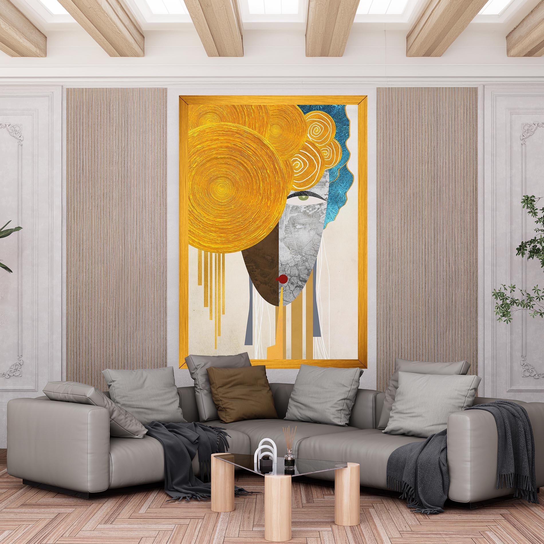 Obraz na Płótnie Abstract Grey Face 1 mockup 6