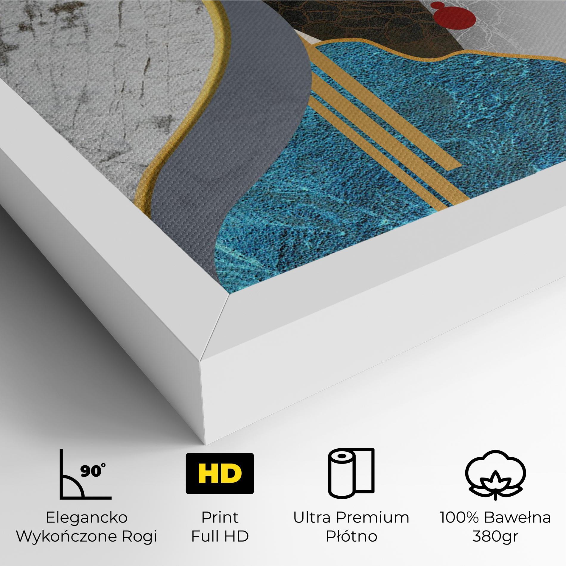 Obraz na Płótnie Abstract Blue Face mockup 4