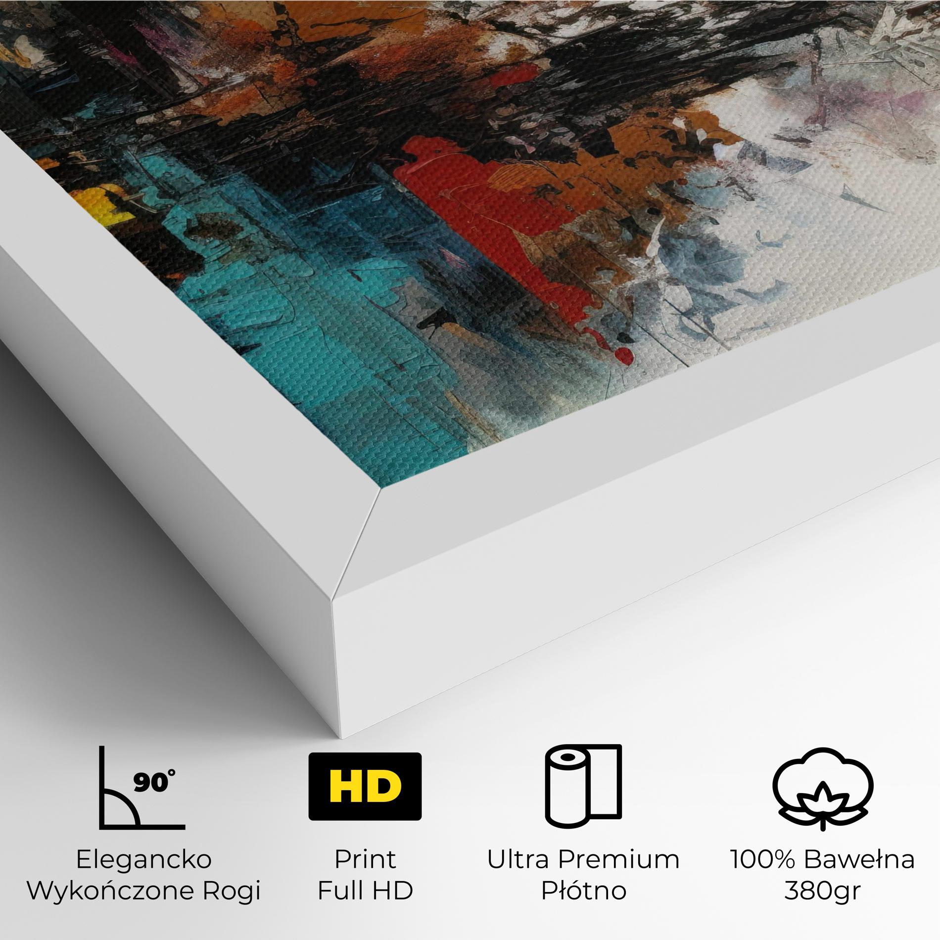 Obraz na Płótnie Abstract City Painting mockup 4