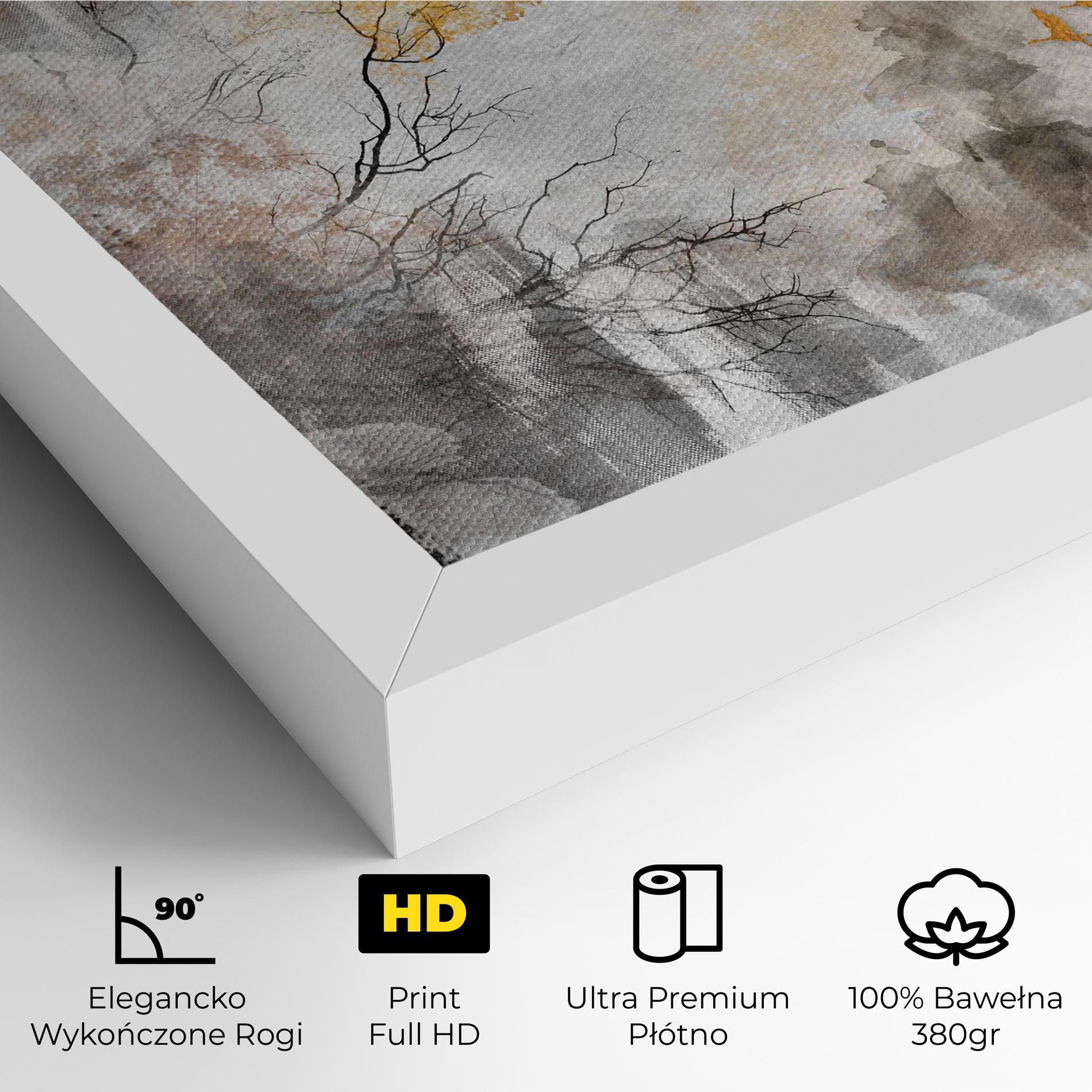 Obraz na Płótnie Gold Birds Flying mockup 4