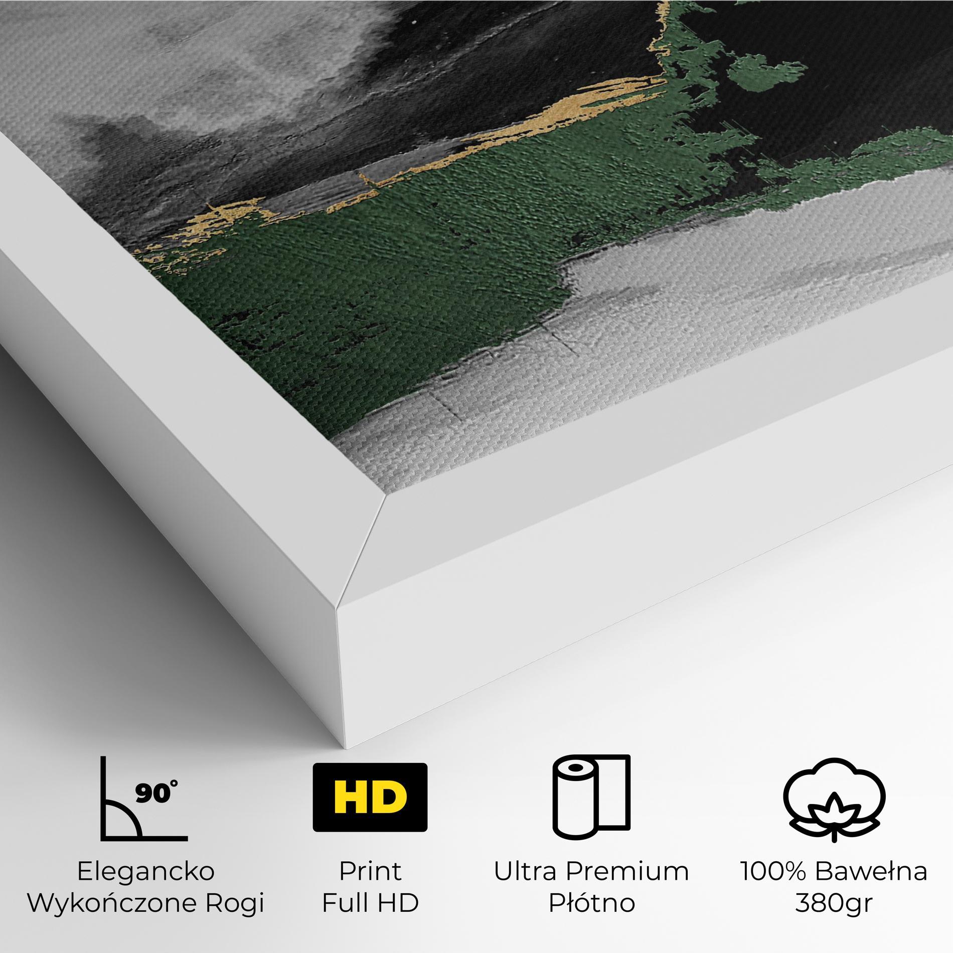 Obraz na Płótnie Grey With Green Painting mockup 4