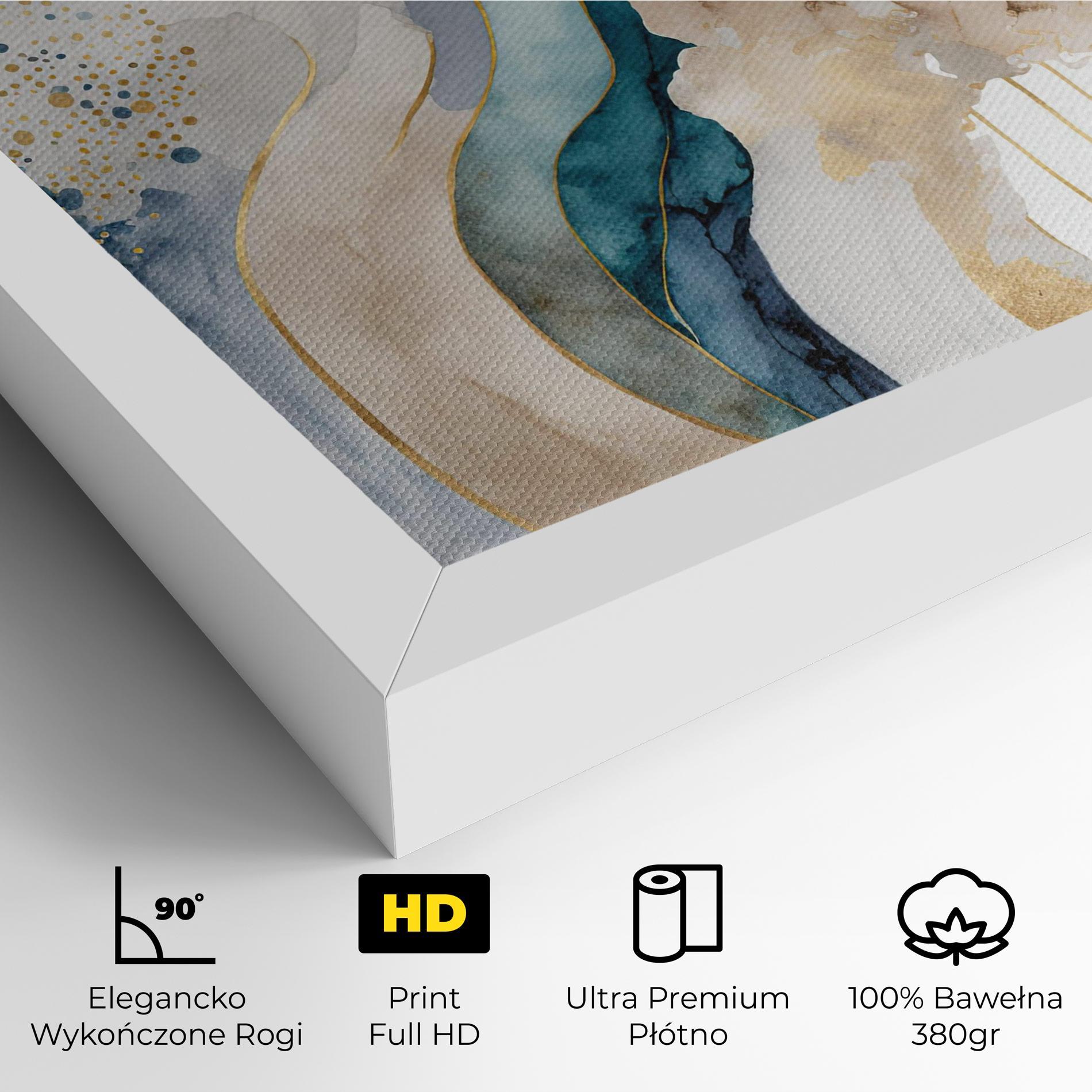 Obraz na Płótnie Light Blue Waves mockup 4