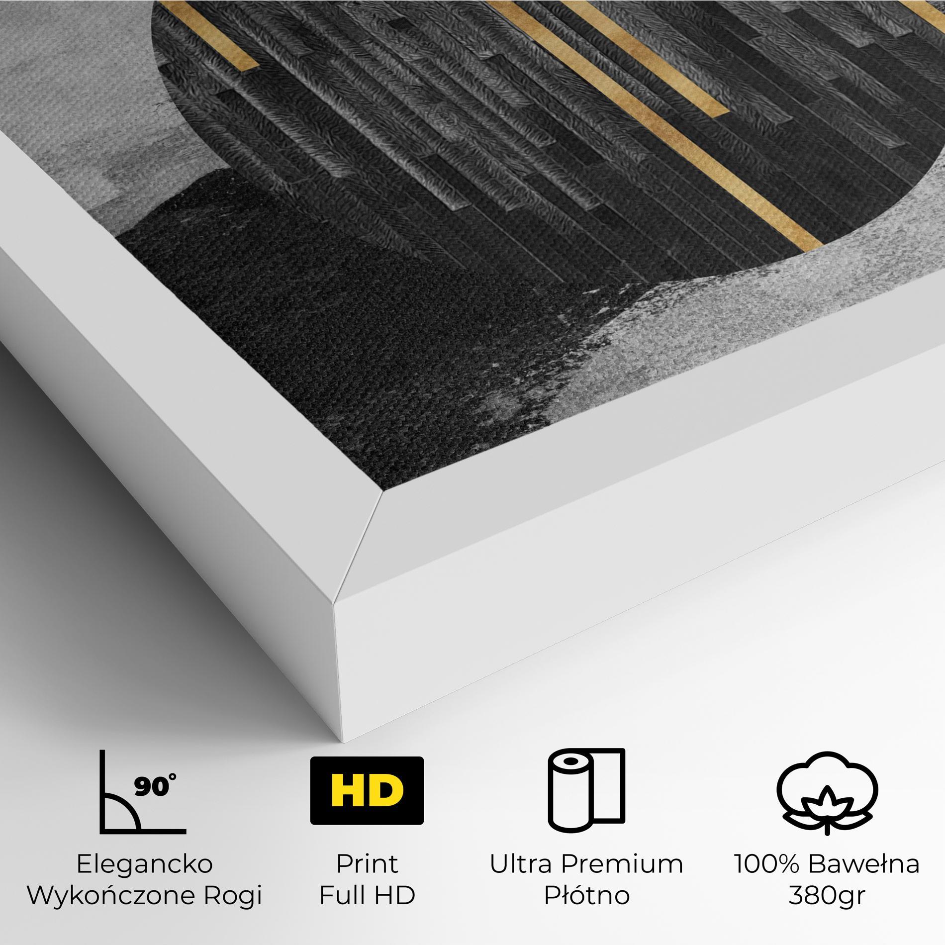 Obraz na Płótnie Modern Circle With Gold mockup 4