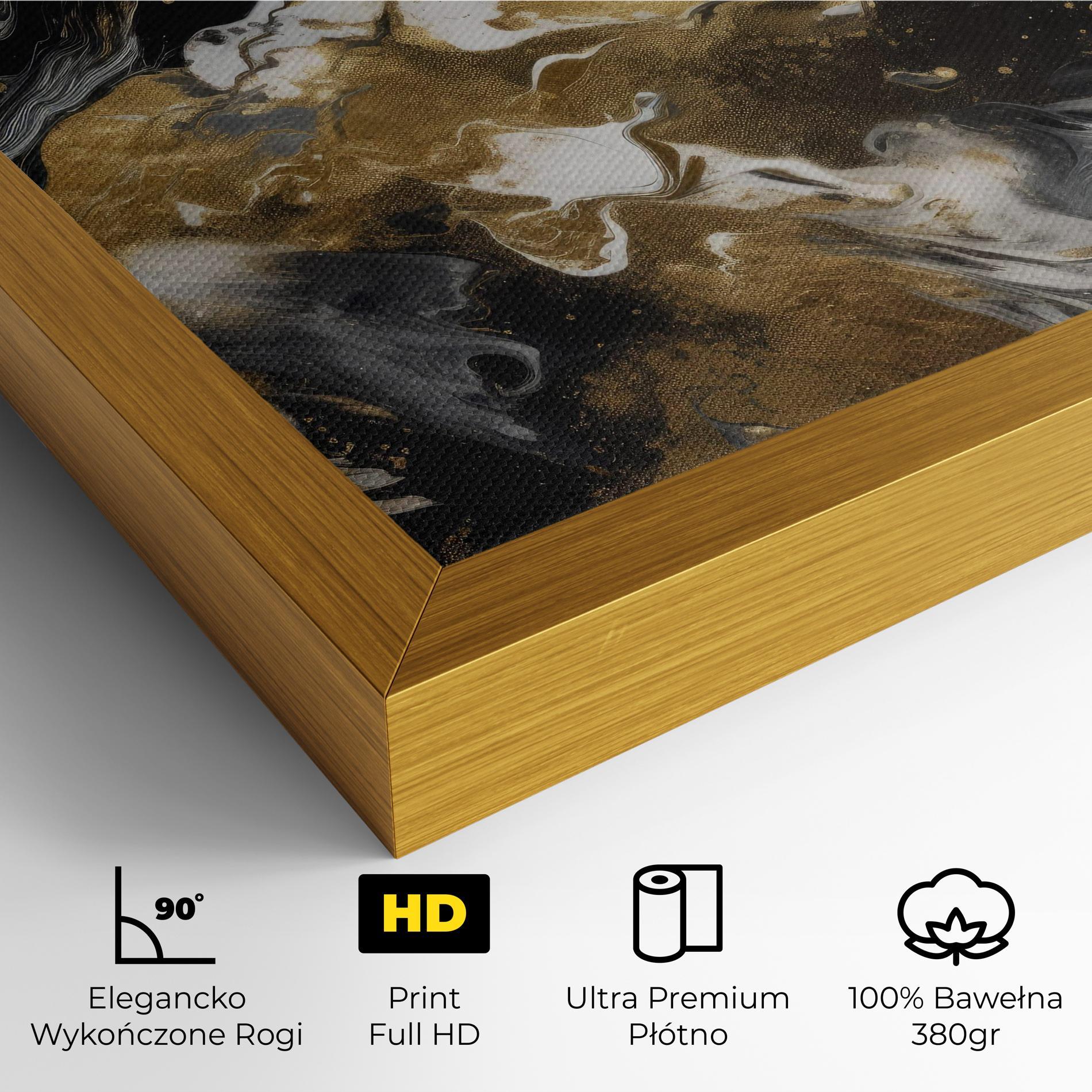 Obraz na Płótnie Gold Acrylic Fluid mockup 4