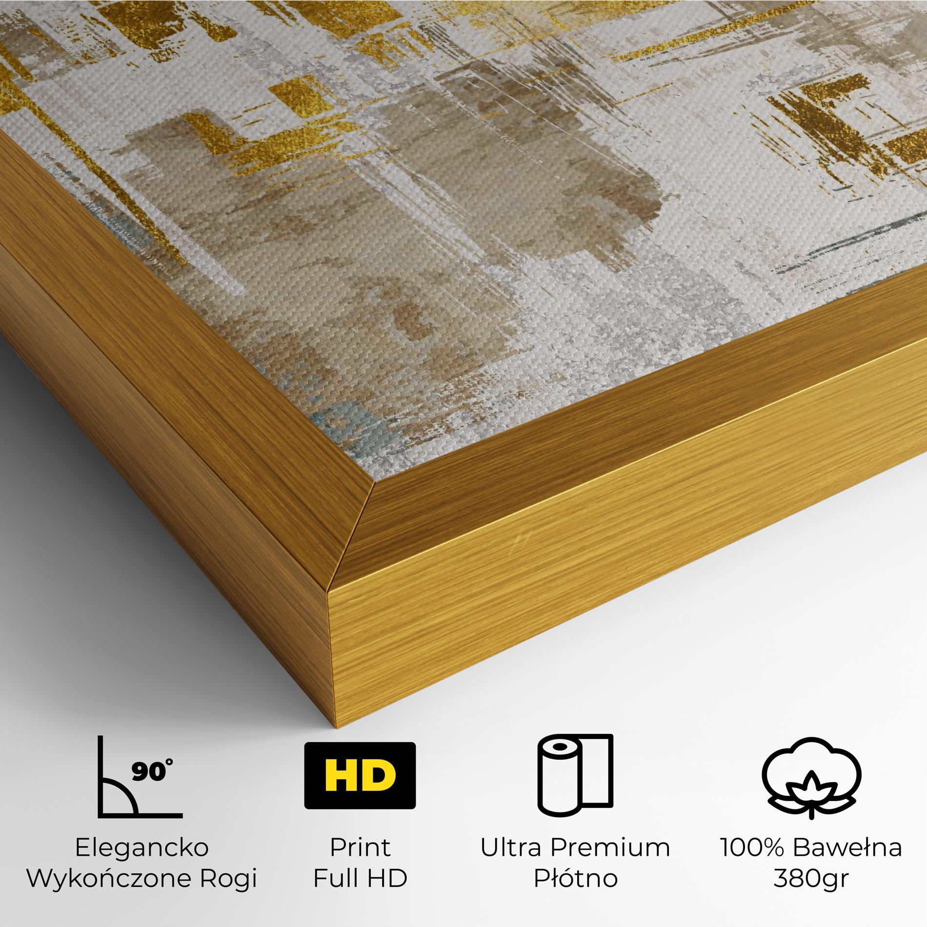 Obraz na Płótnie Gold And White Brush mockup 4