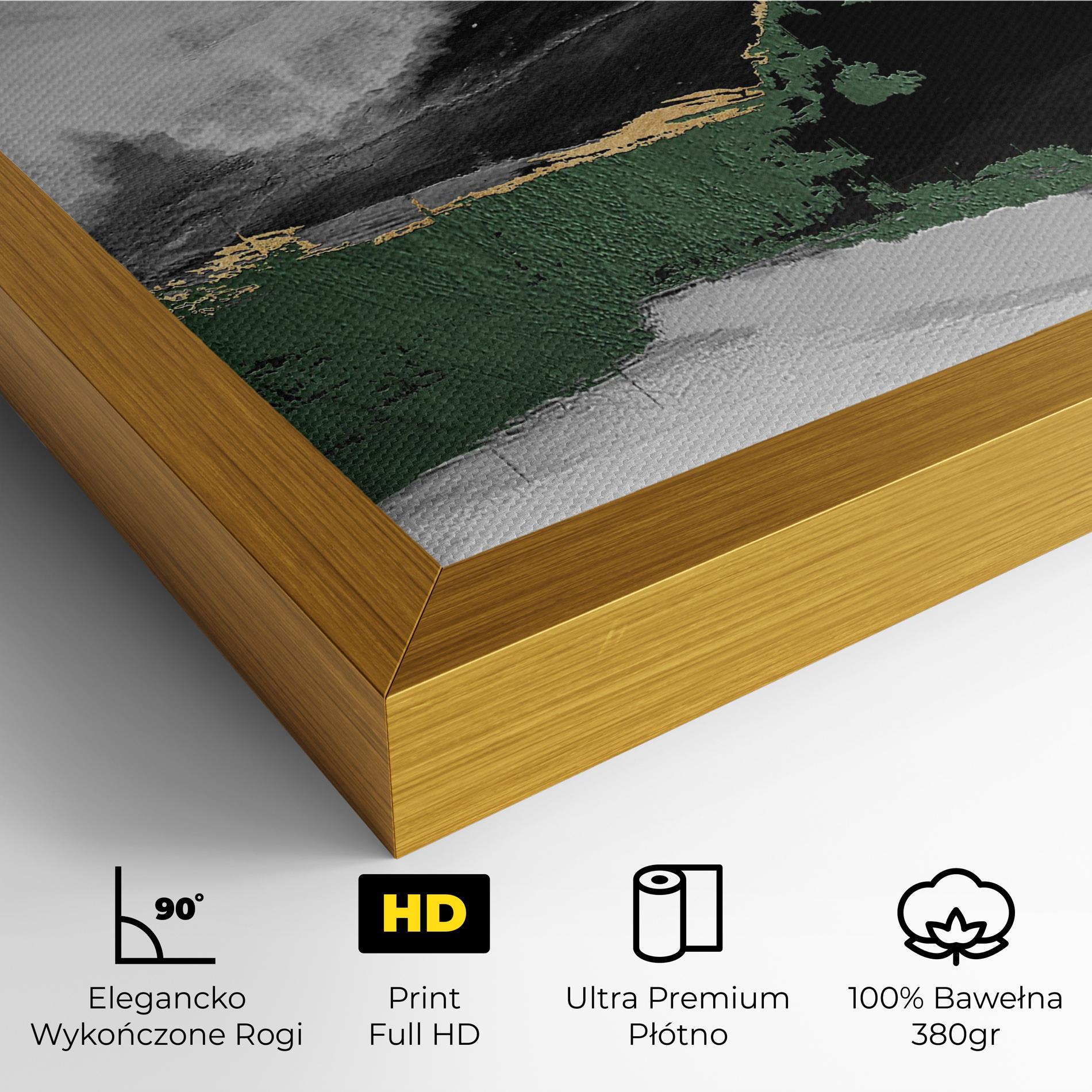 Obraz na Płótnie Grey With Green Painting mockup 4