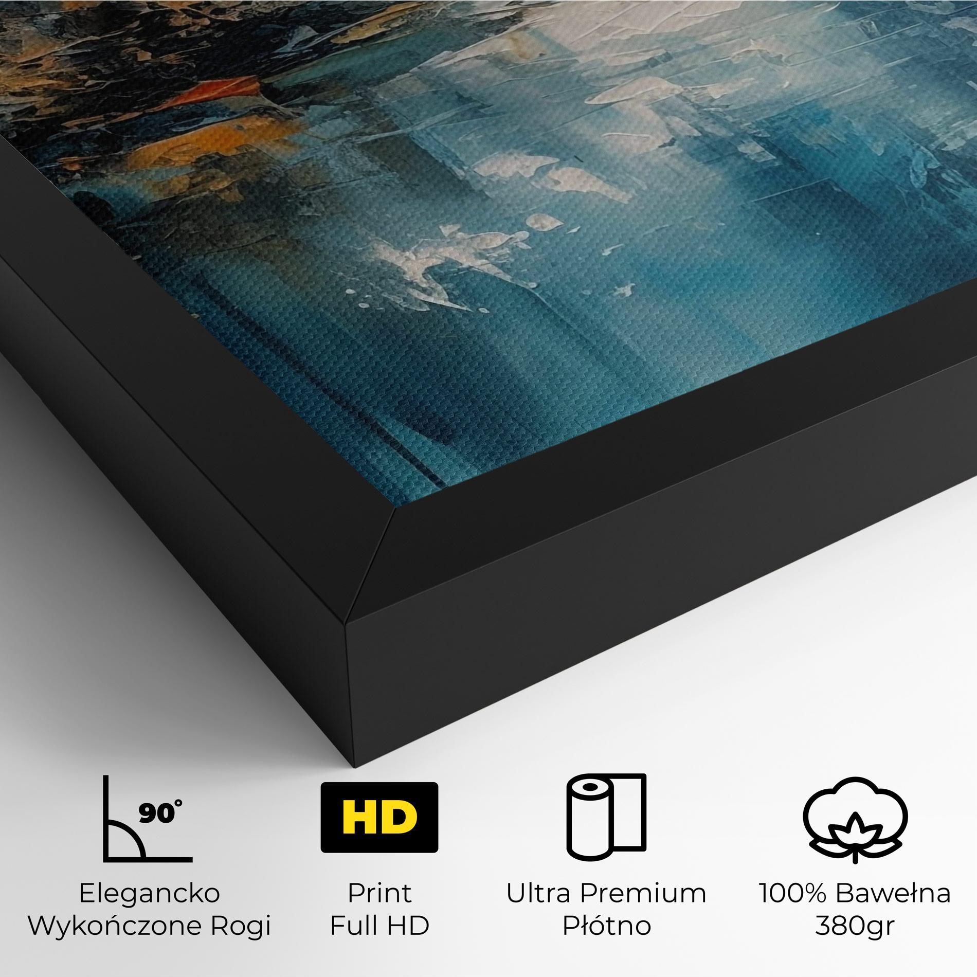 Obraz na Płótnie Abstract Blue Art mockup 4