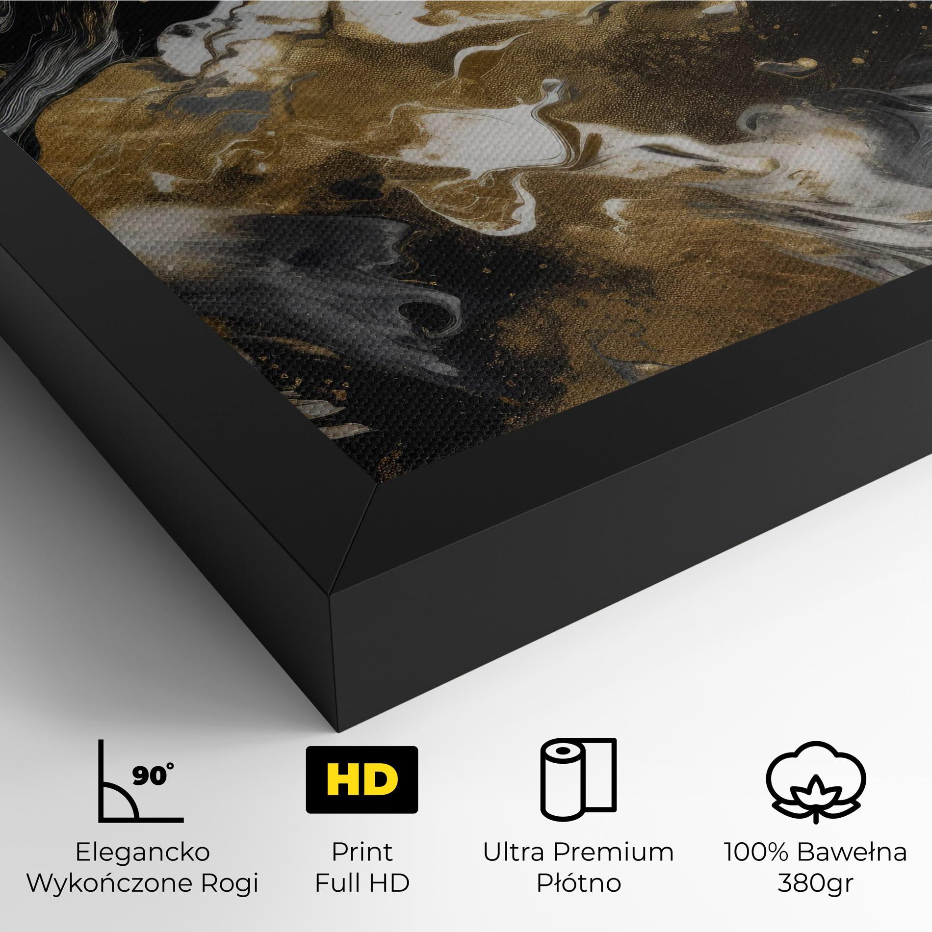 Obraz na Płótnie Gold Acrylic Fluid mockup 4