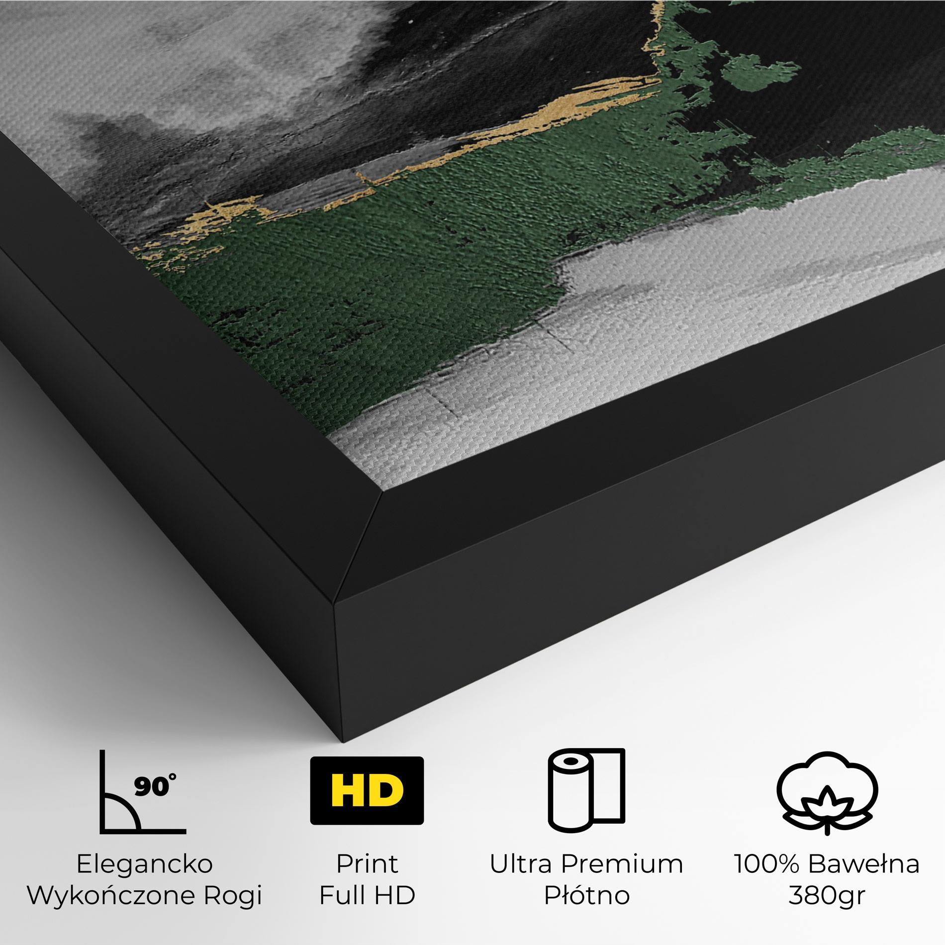 Obraz na Płótnie Grey With Green Painting mockup 4