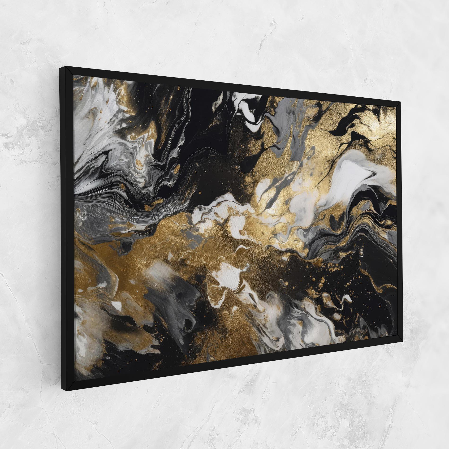 Obraz na Płótnie Gold Acrylic Fluid mockup 1