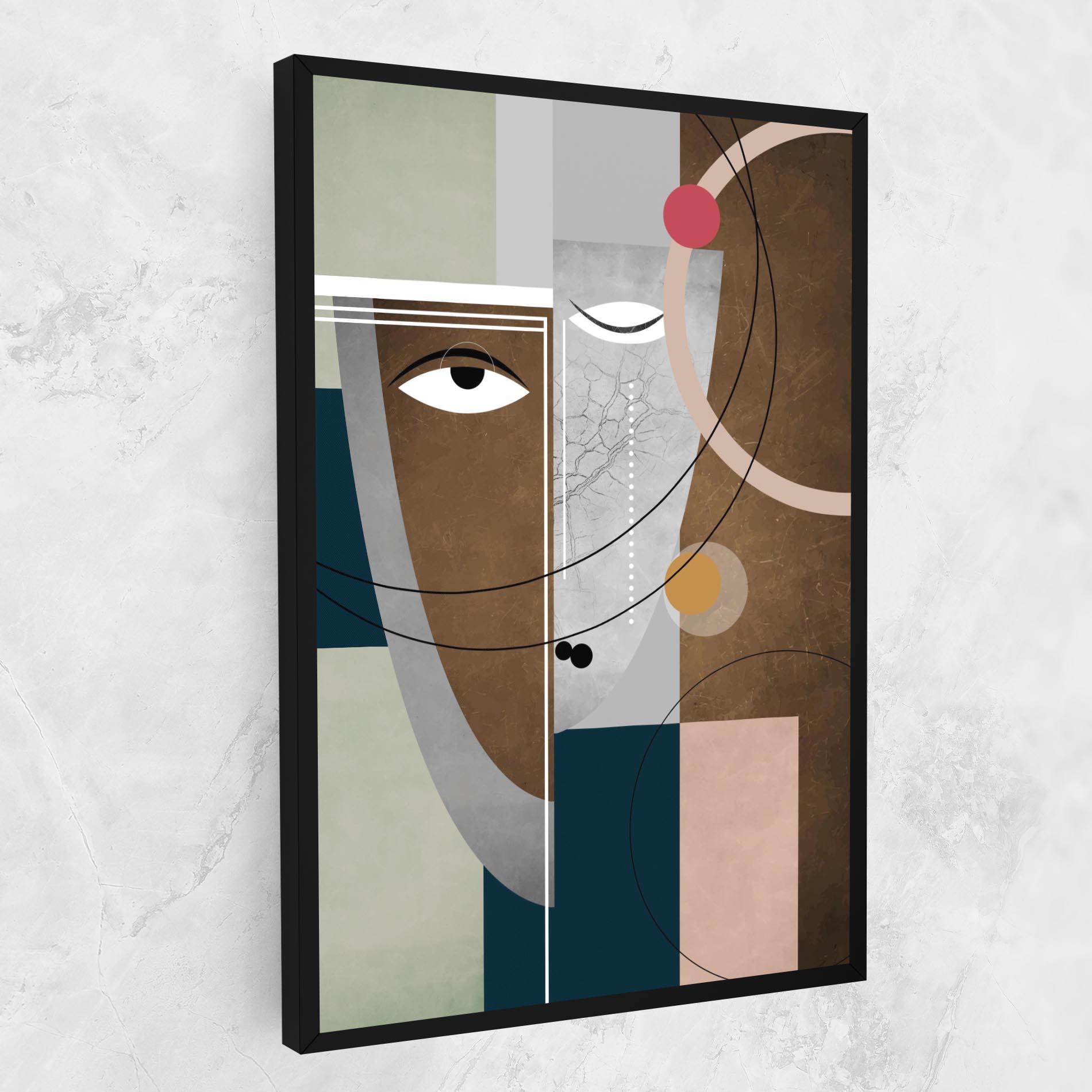 Obraz na Płótnie Abstract Brown Face mockup 1