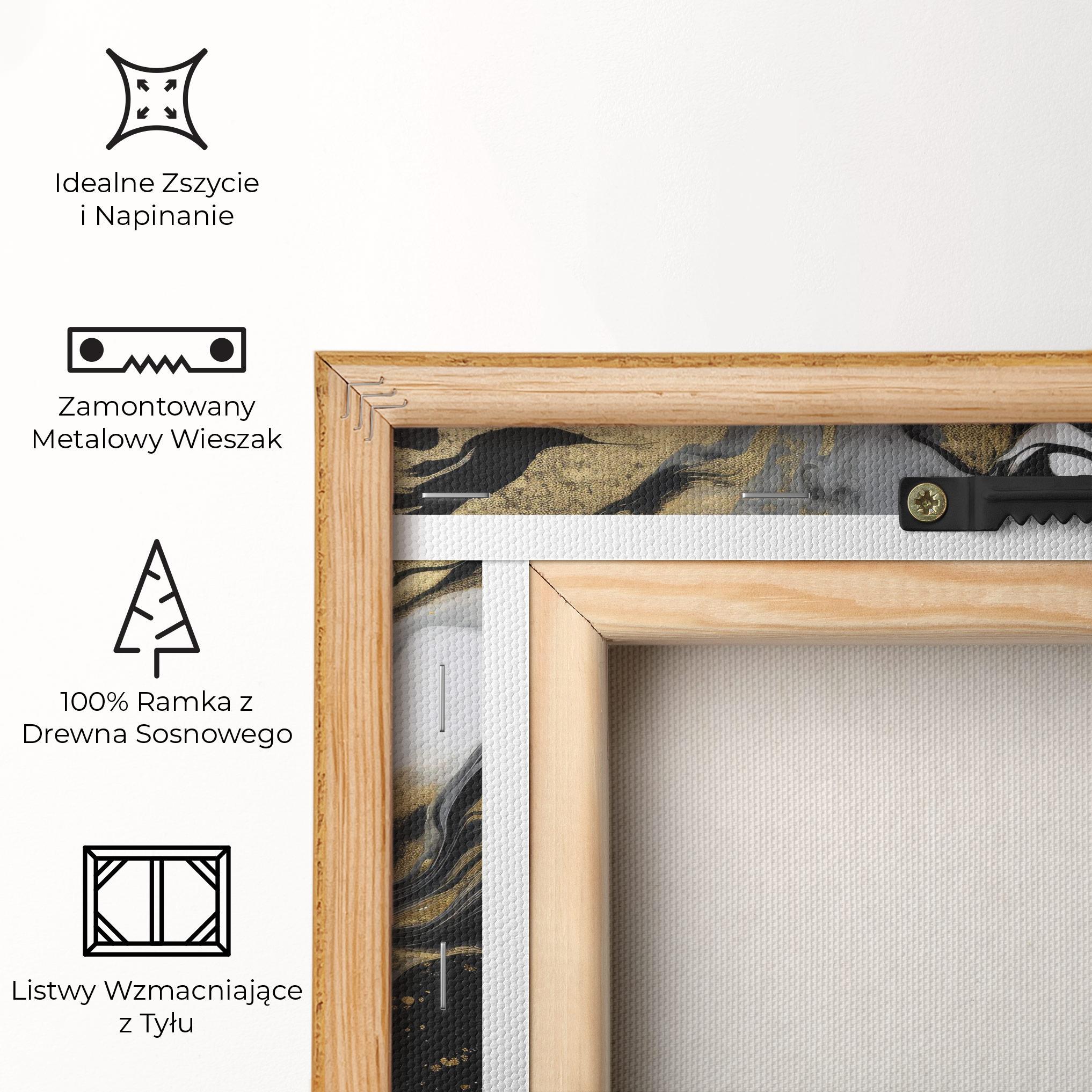 Obraz na Płótnie Gold Acrylic Fluid mockup 5