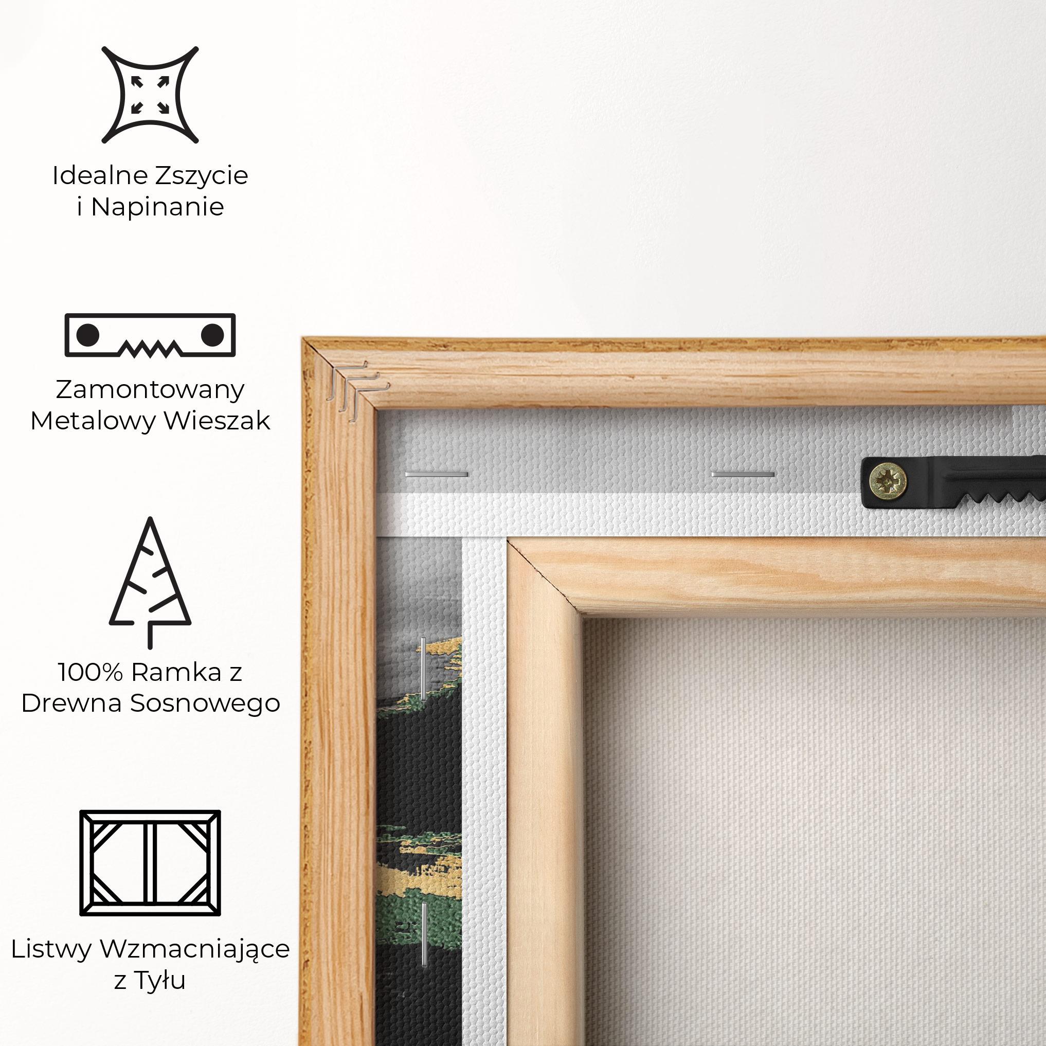 Obraz na Płótnie Grey With Green Painting mockup 5