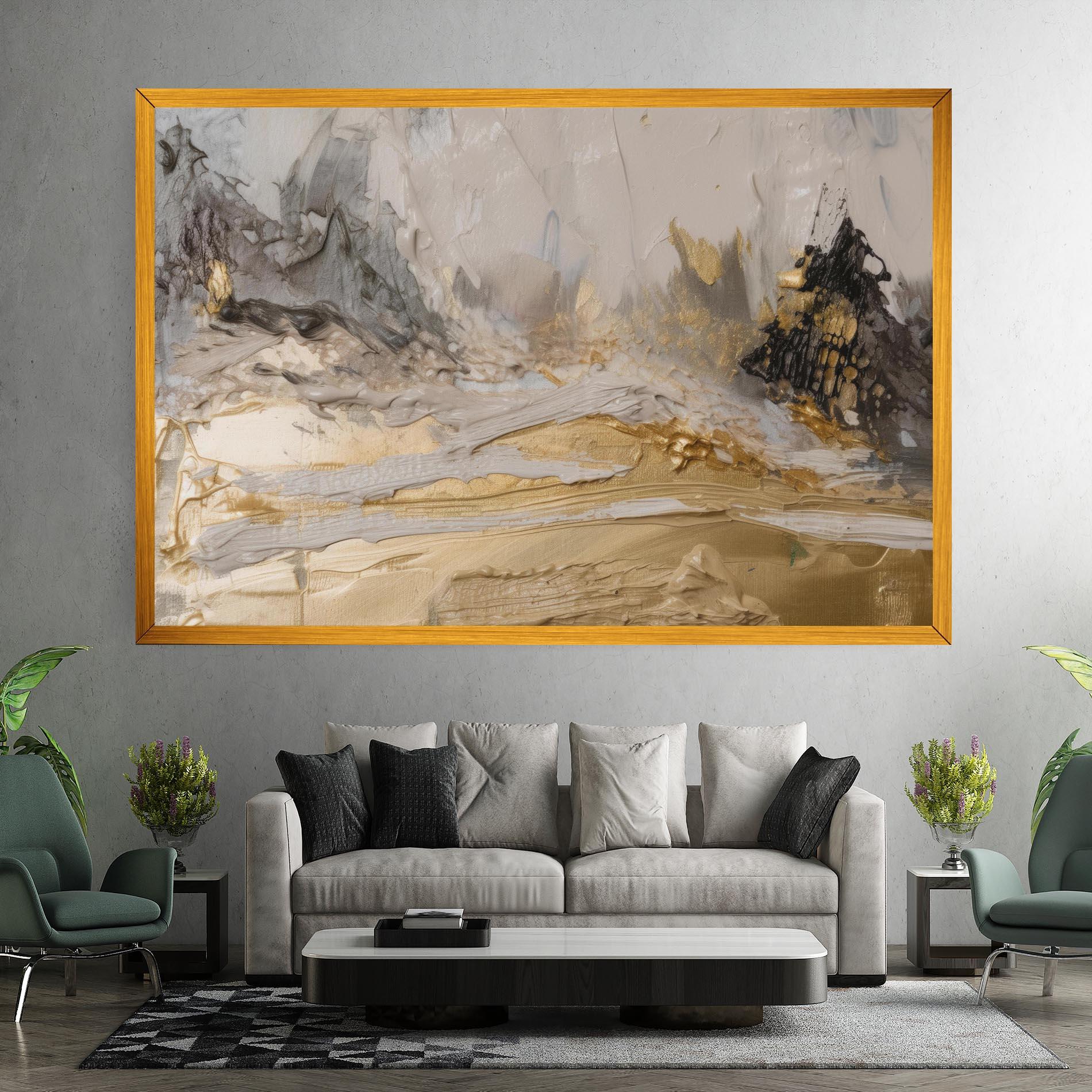 Obraz na Płótnie Abstract White Waves mockup 7