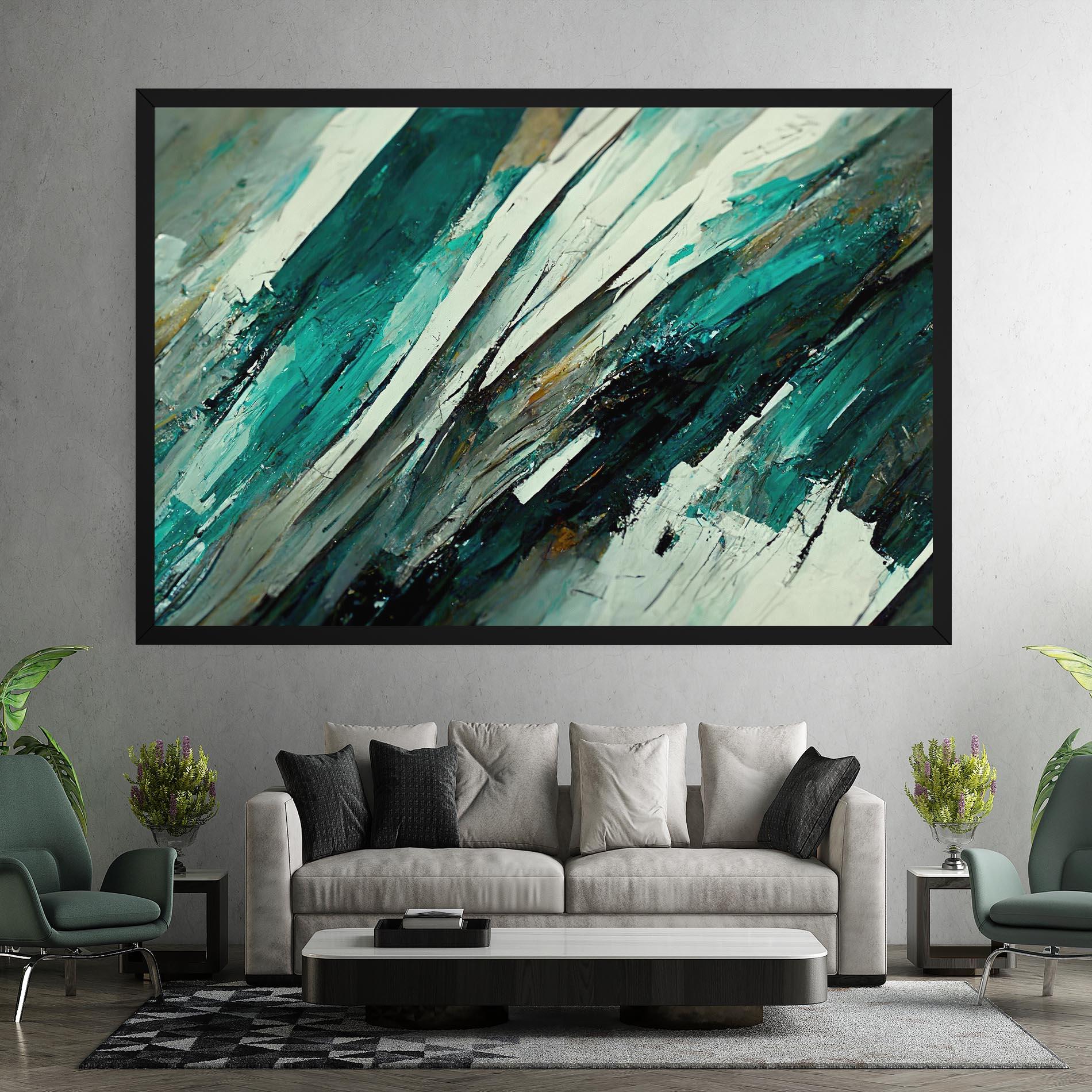 Obraz na Płótnie Abstract Green Artwork mockup 7