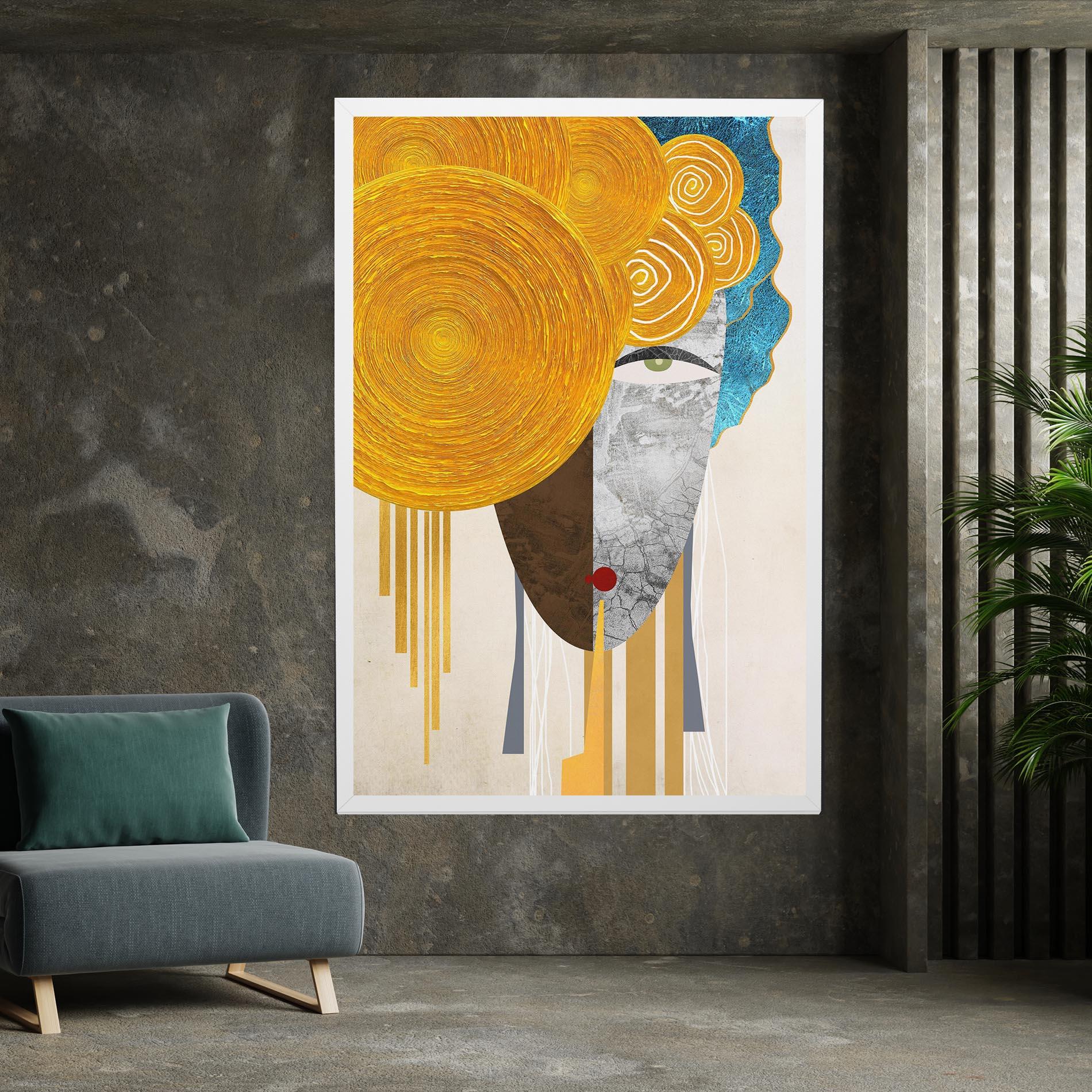 Obraz na Płótnie Abstract Grey Face 1 mockup 7