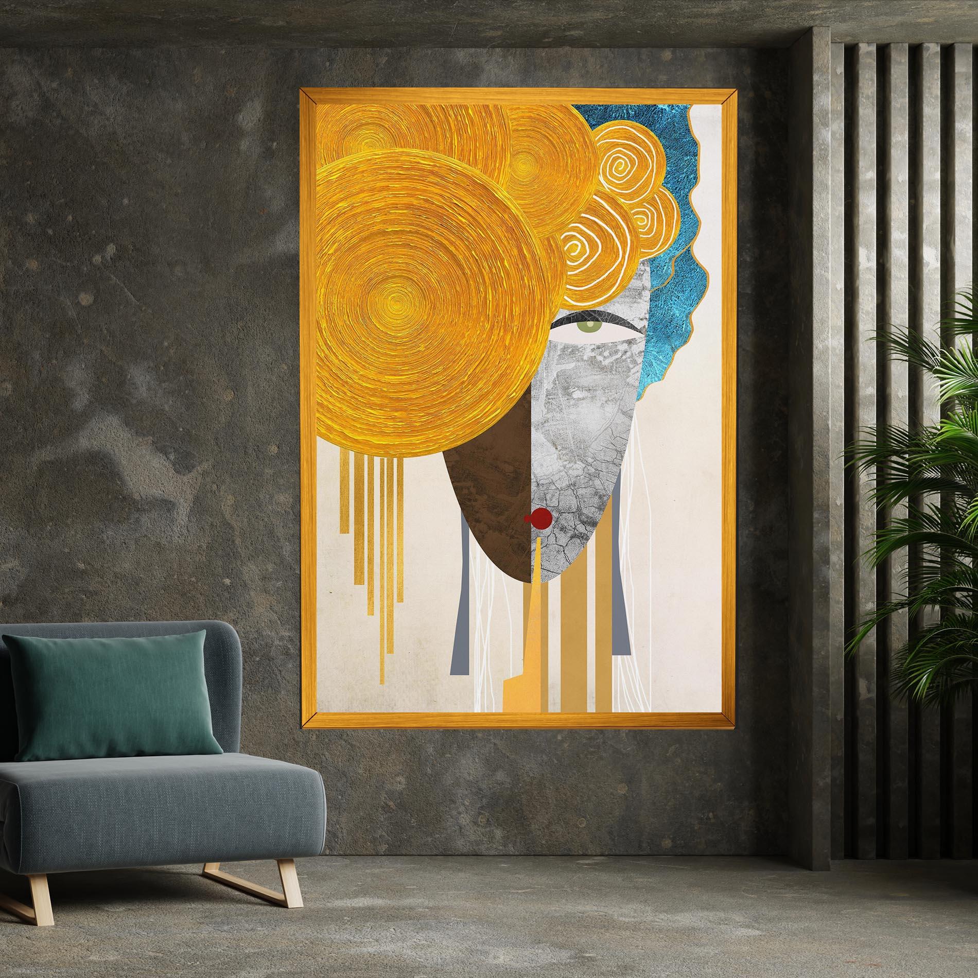 Obraz na Płótnie Abstract Grey Face 1 mockup 7