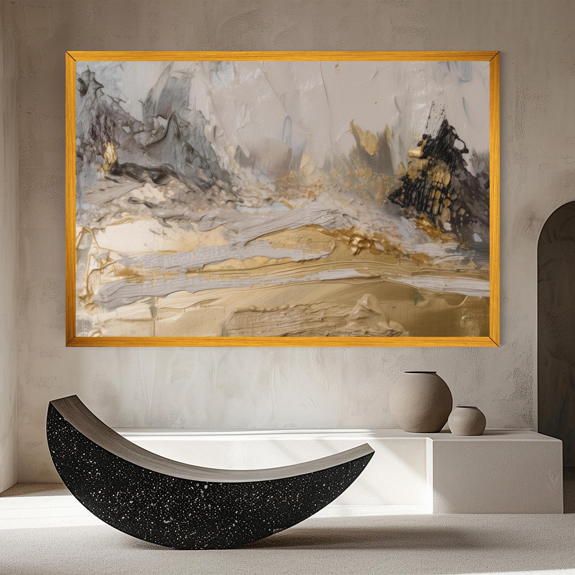 Obraz na Płótnie Abstract White Waves mockup 8